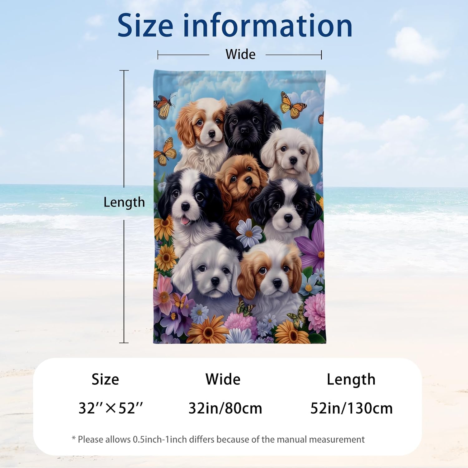 WZOMT Microfiber Beach Towel with Funny Flowers Print