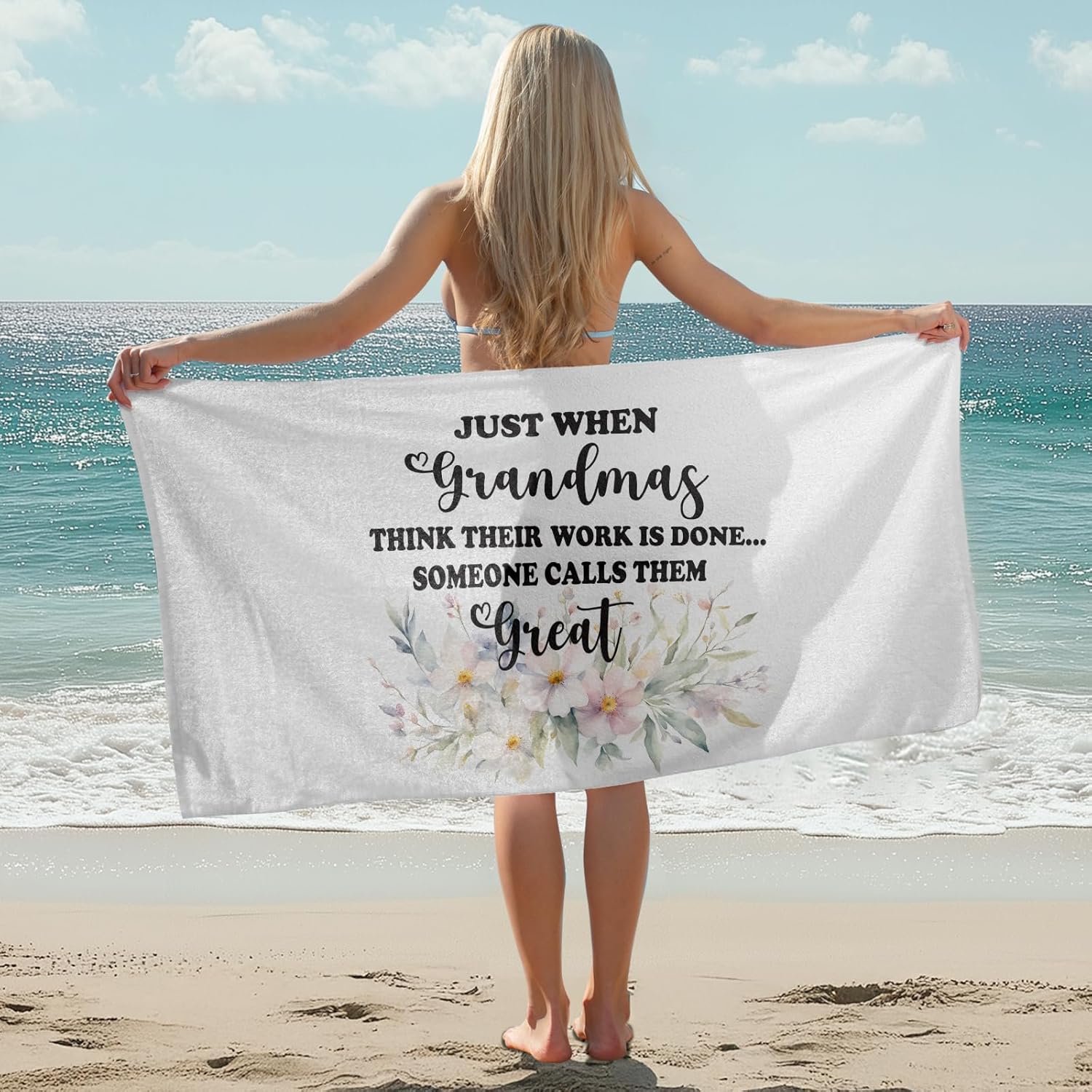 Great Grandma Gifts Beach Towel 60x30 Inches