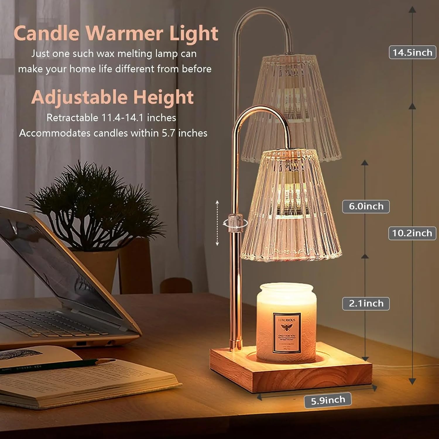 La Sorella Candle Warmer Lamp with Timer and Dimmer