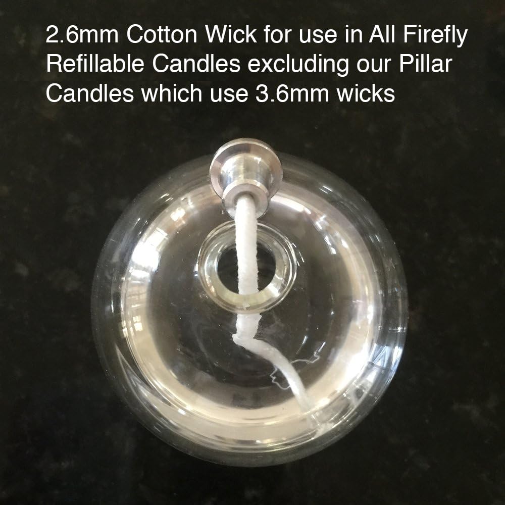 Firefly 5 Ft 26mm Braided Eco Cotton Wick for Oil Lamps