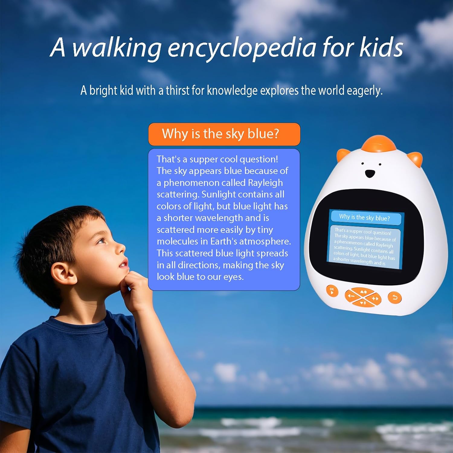 AI Voice Alarm Clock for Kids Sleep Trainer Smart Wake Clock