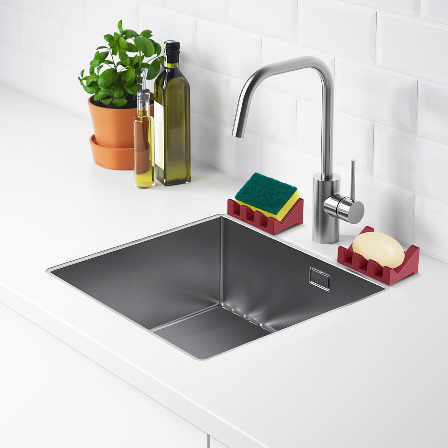 EGWON Silicone Soap Dish with Drainage