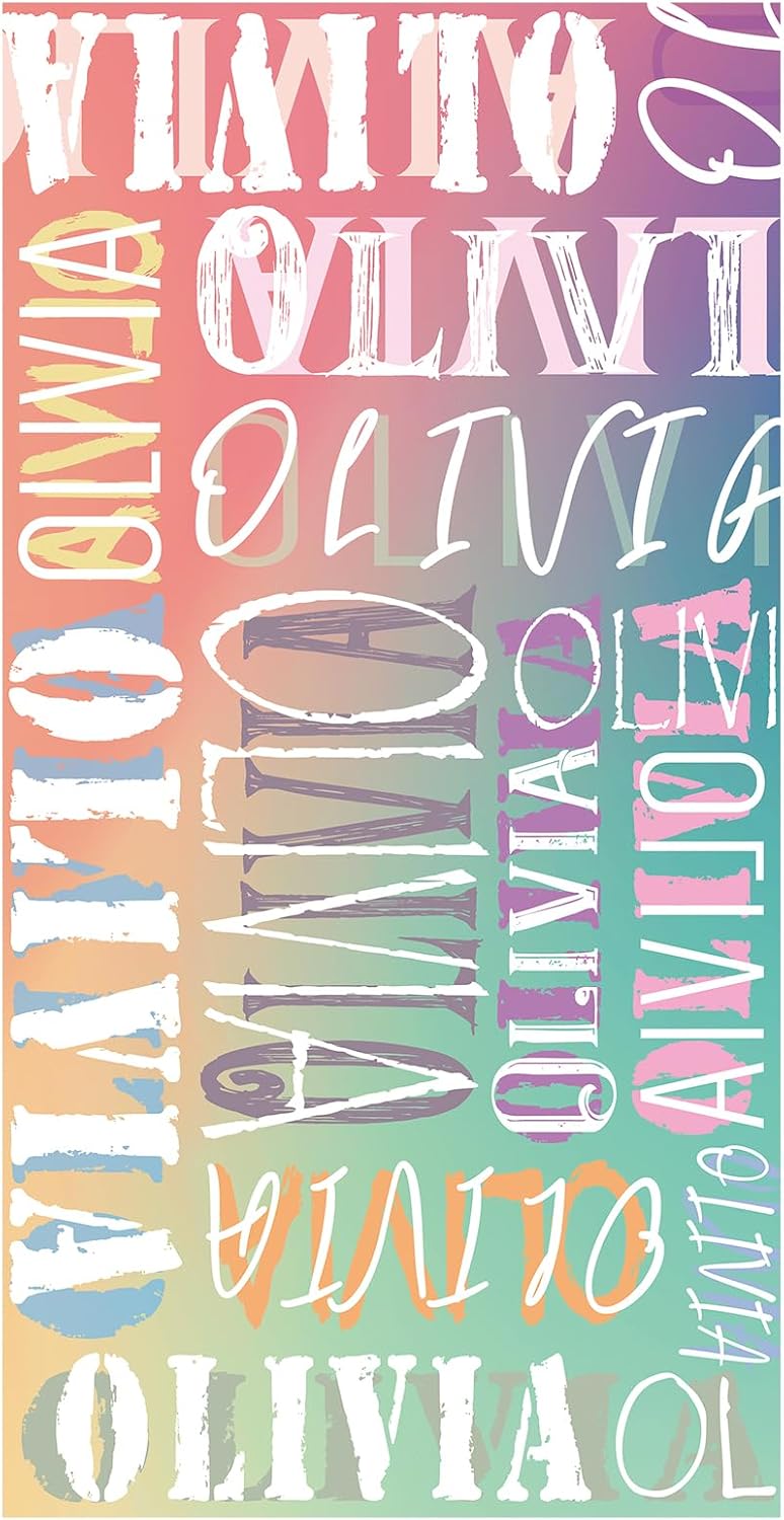 Personalized Beach Towels for Kids - Custom Monogram Name