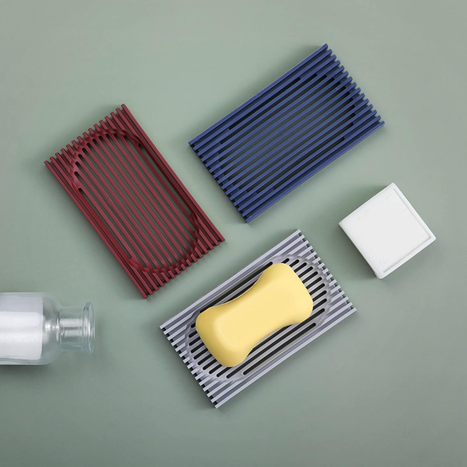 XISAOK Soap Holder with Drainage and Storage