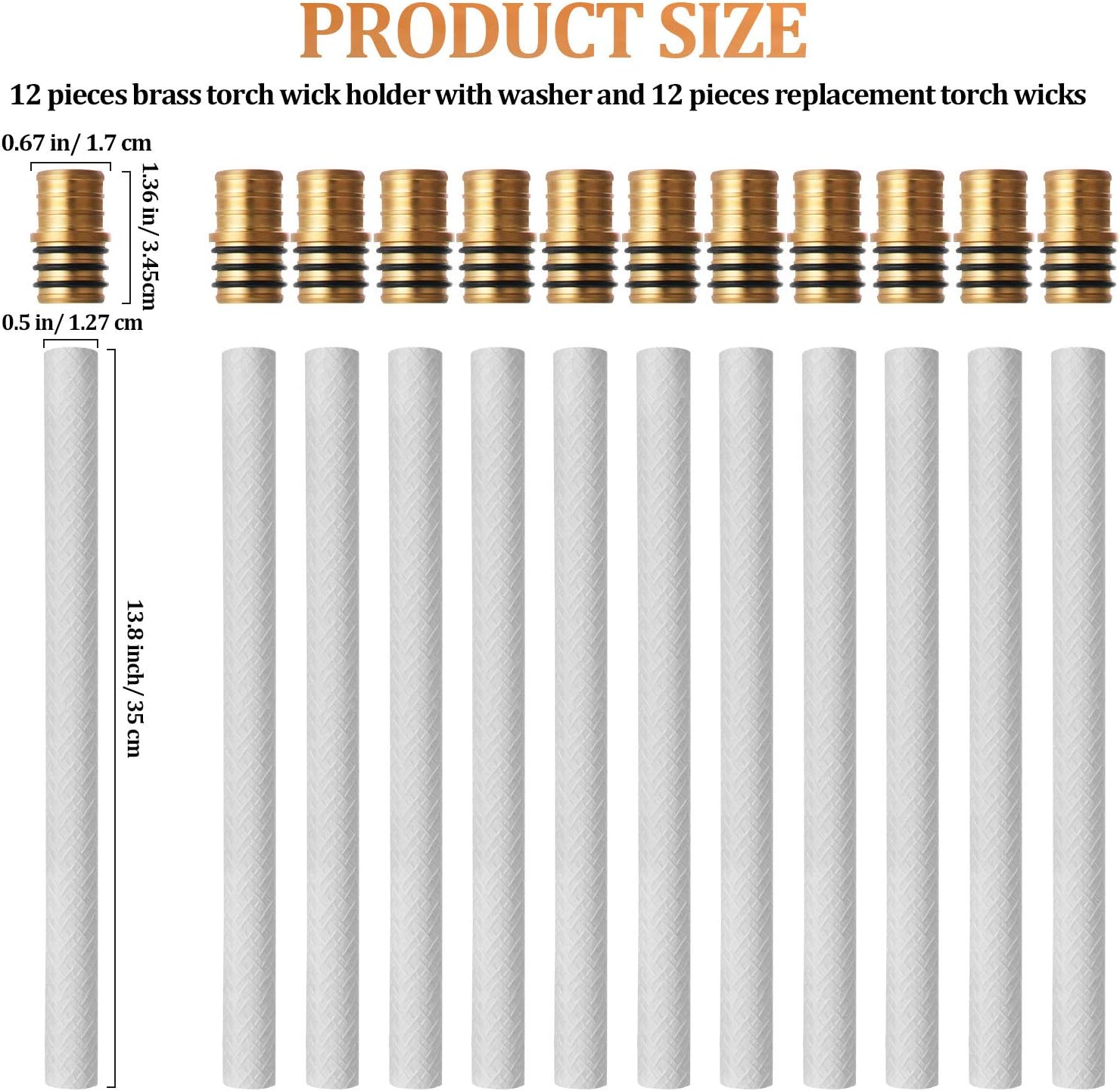 Nuanchu 24-Piece Wine Bottle Torch Wicks Kit 1