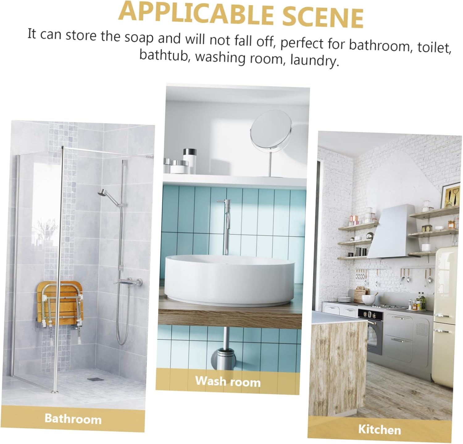 DRESSOOS Self-Draining Bathroom Soap Dish