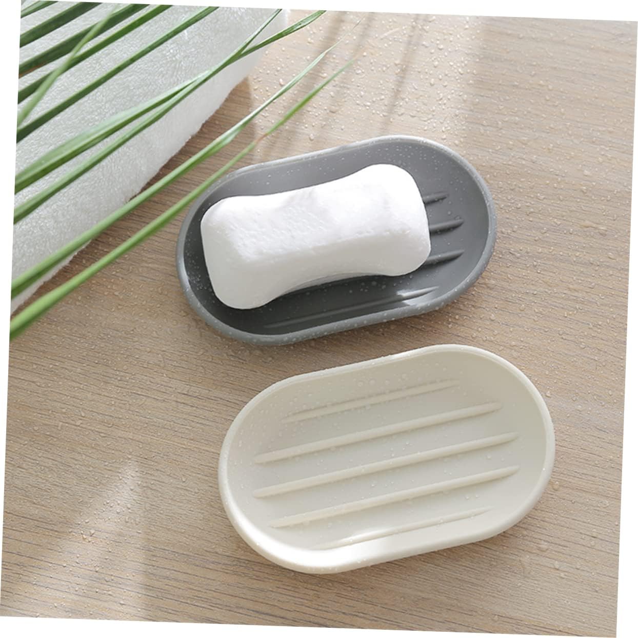 Alipis Oval Soap Holder Beige Pp Material