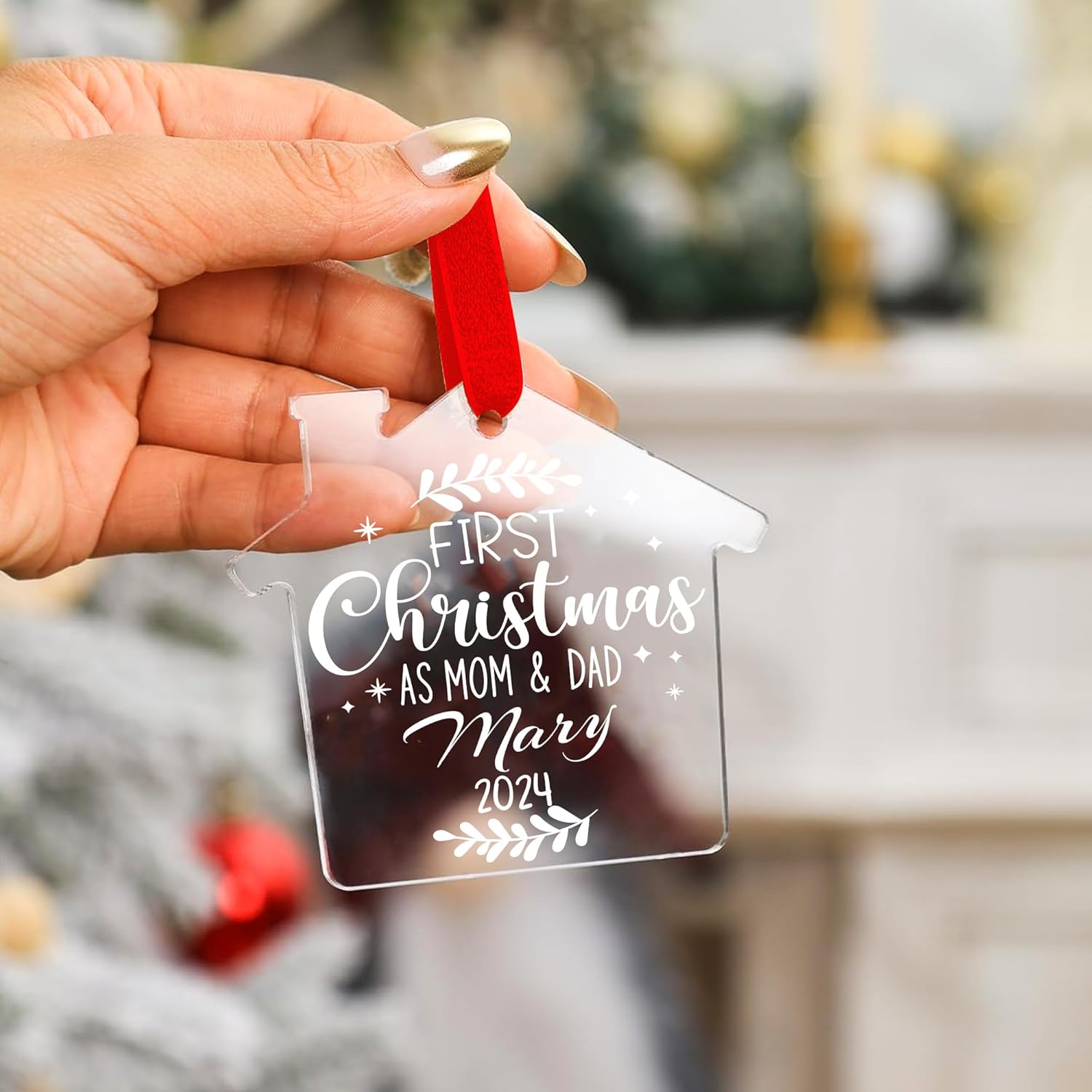 Personalized Babys First Christmas Acrylic Ornament 1