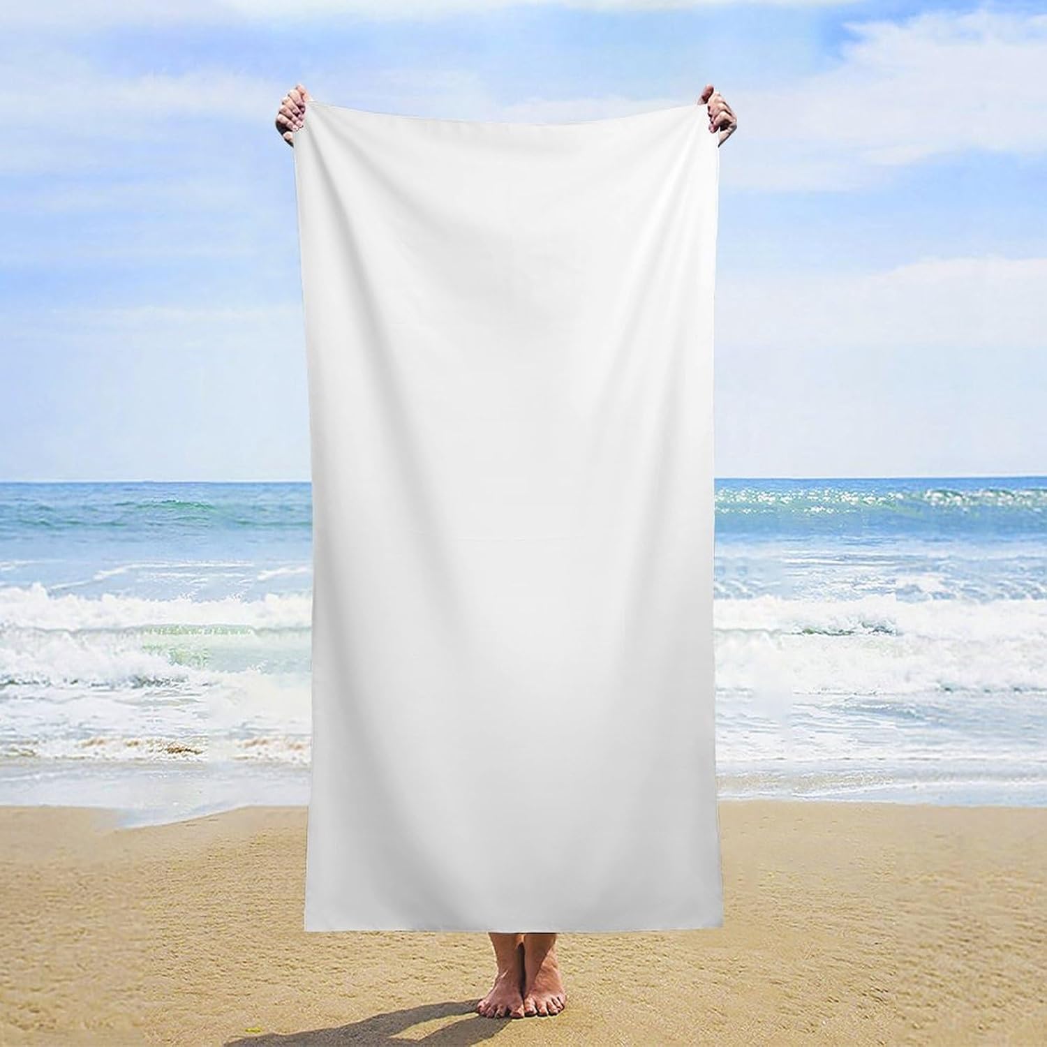 Custom Beach Towel with Photo Text Personalized