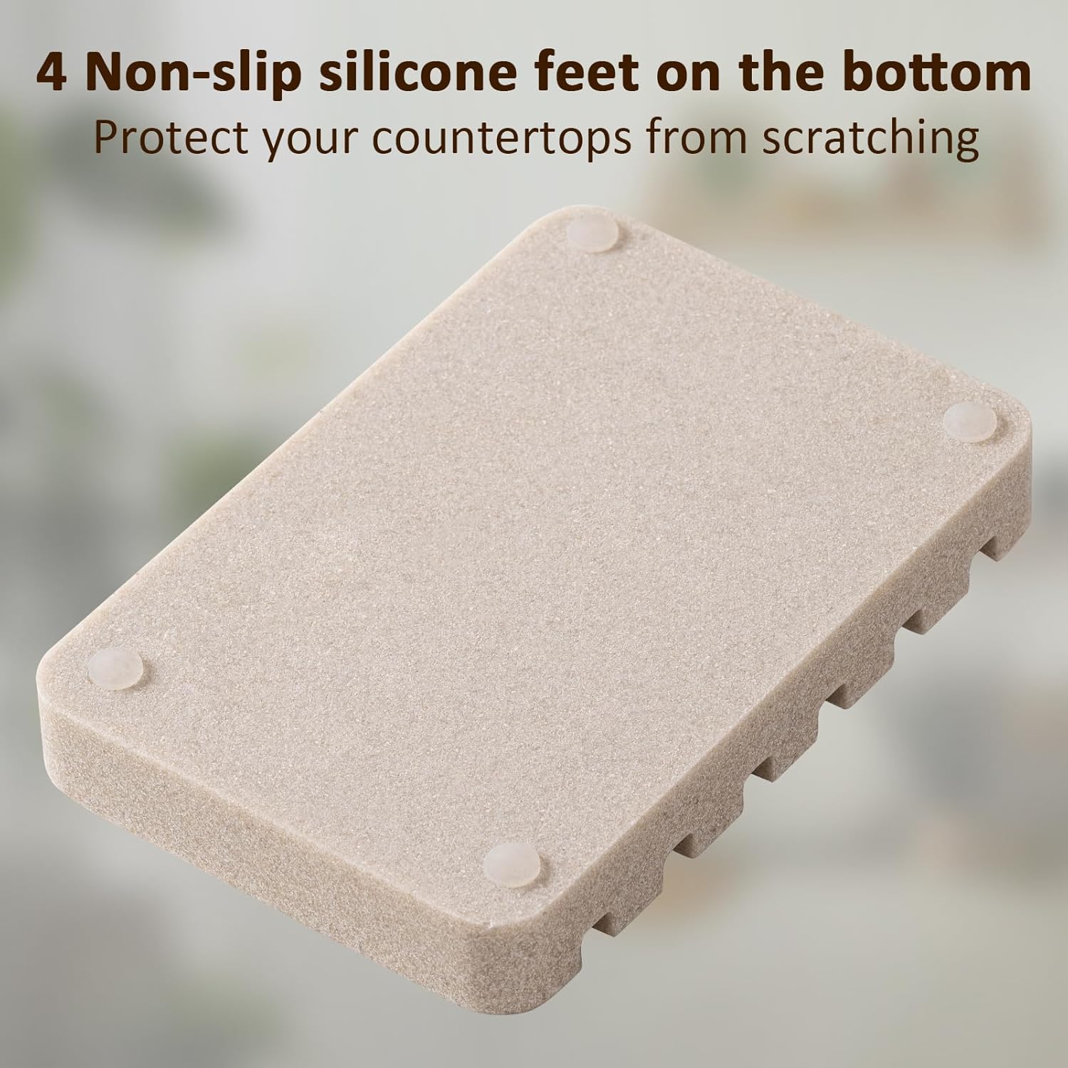 UHEY HOME Soap Dish Resin Bar Holder for Bathroom and Kitchen
