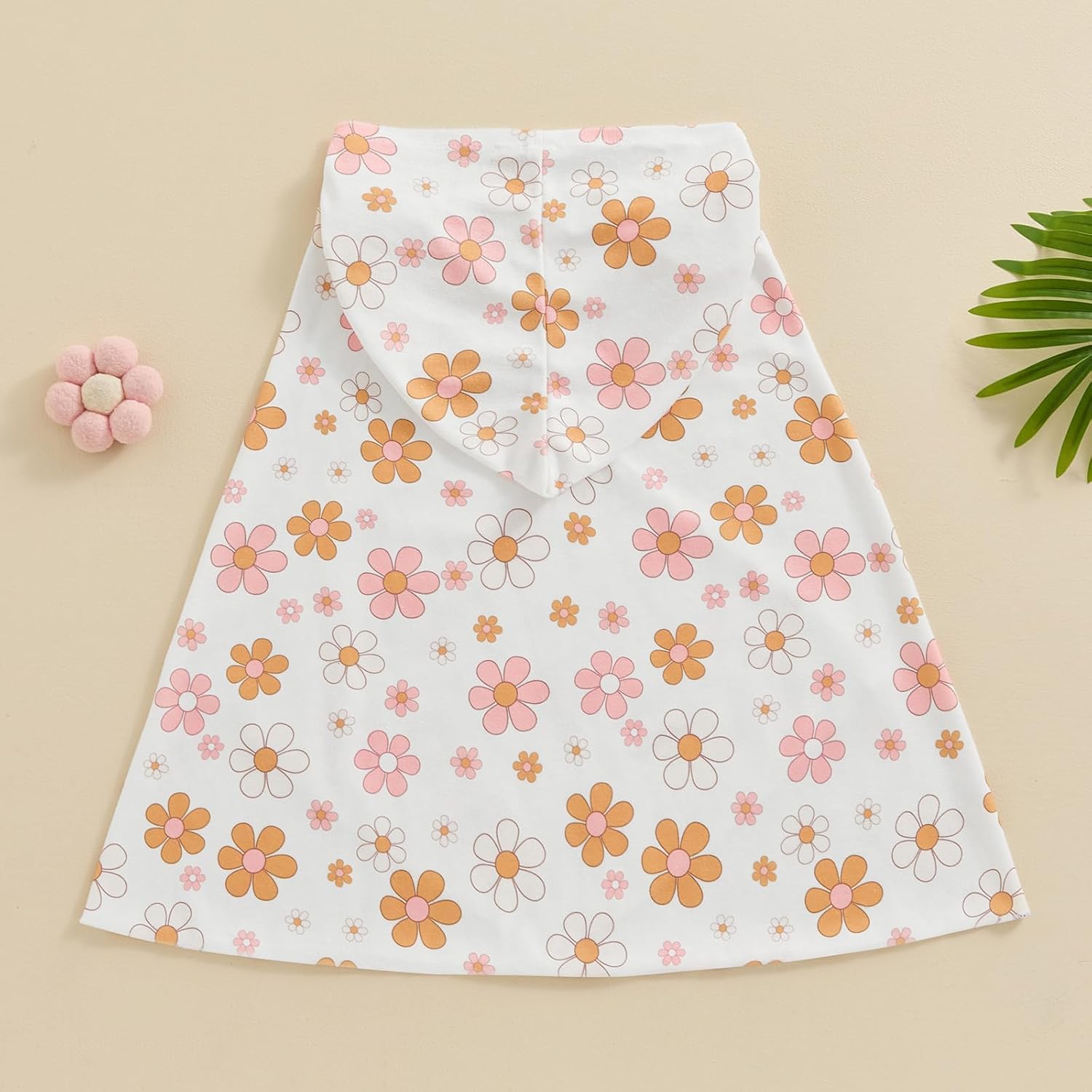 SAYOO Toddler Hooded Towel Floral Wrap for Girls 18-24M