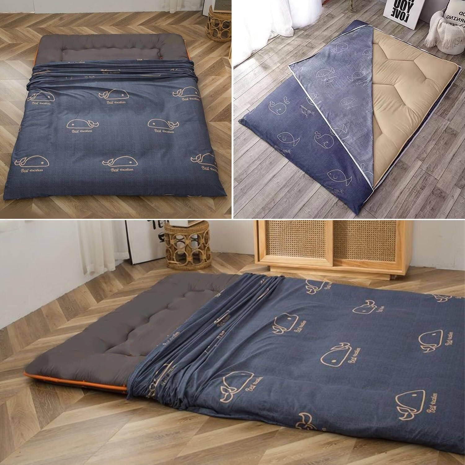 Machine Washable Zippered Futon Mattress Cover