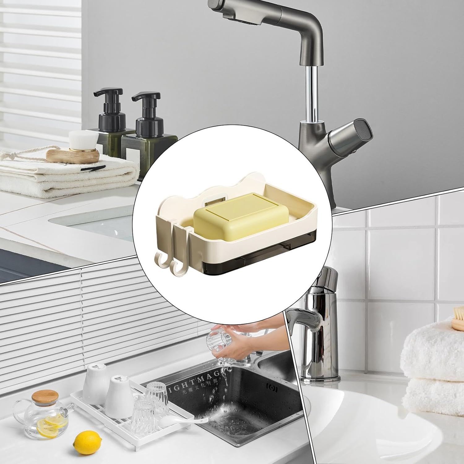 Generic Soap Dish - 52x33x16in Rectangular Bath Holder with Removable Design