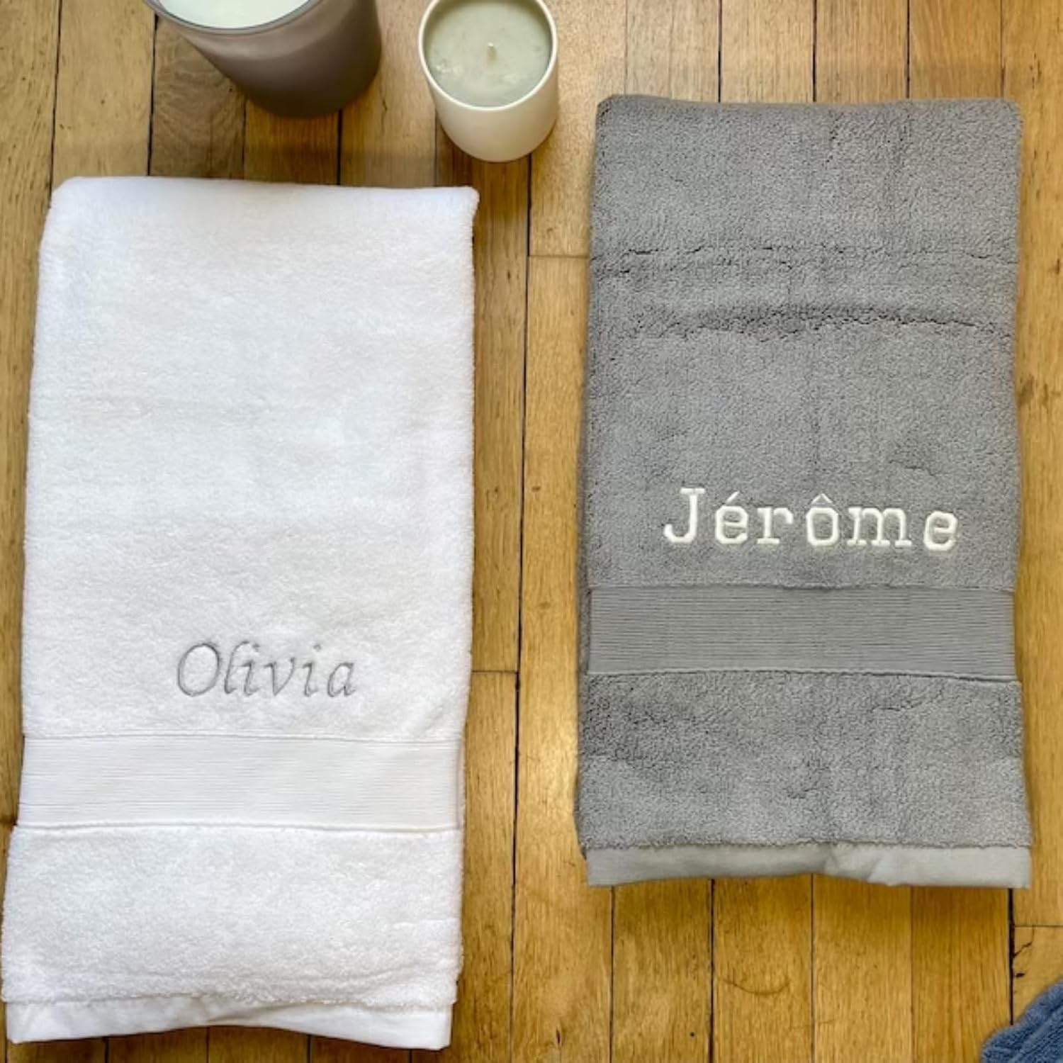 ZYMECH Personalized Embroidered Beach Towel with Custom Name