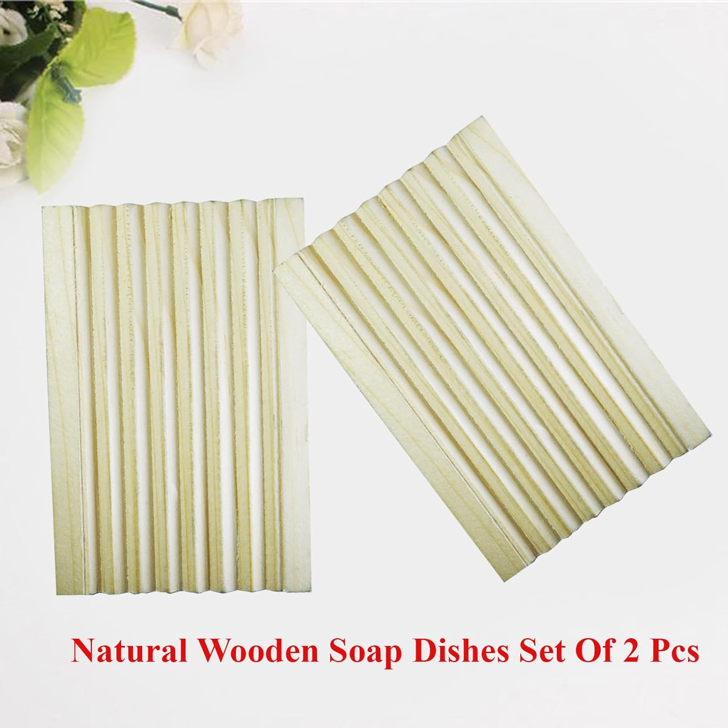 INSTUMAX Simple Soap Dish Wood Natural Pine Minimalist