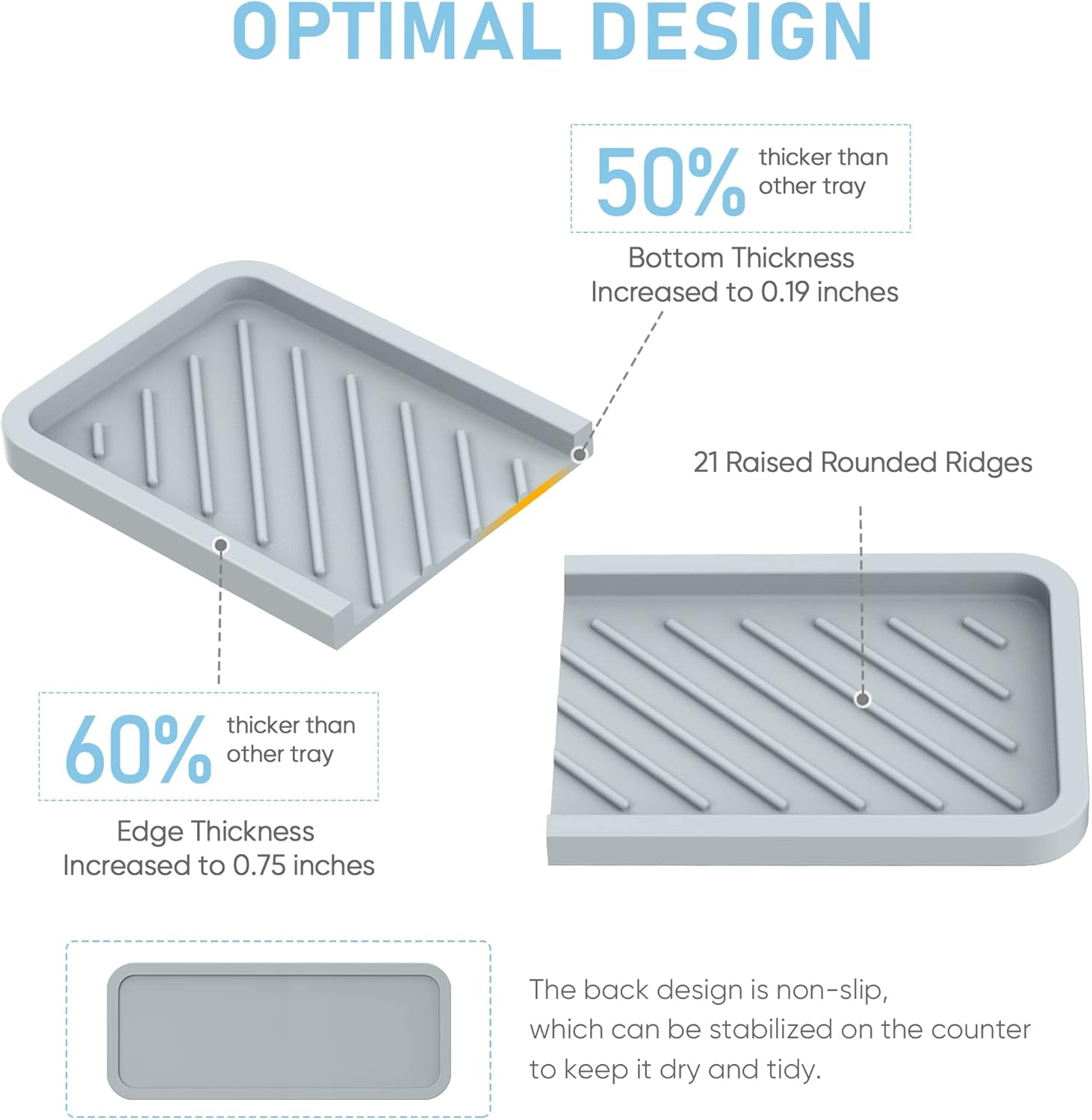 EG-SIPRO Extra Large 12 Silicone Sink Tray Organizer 1