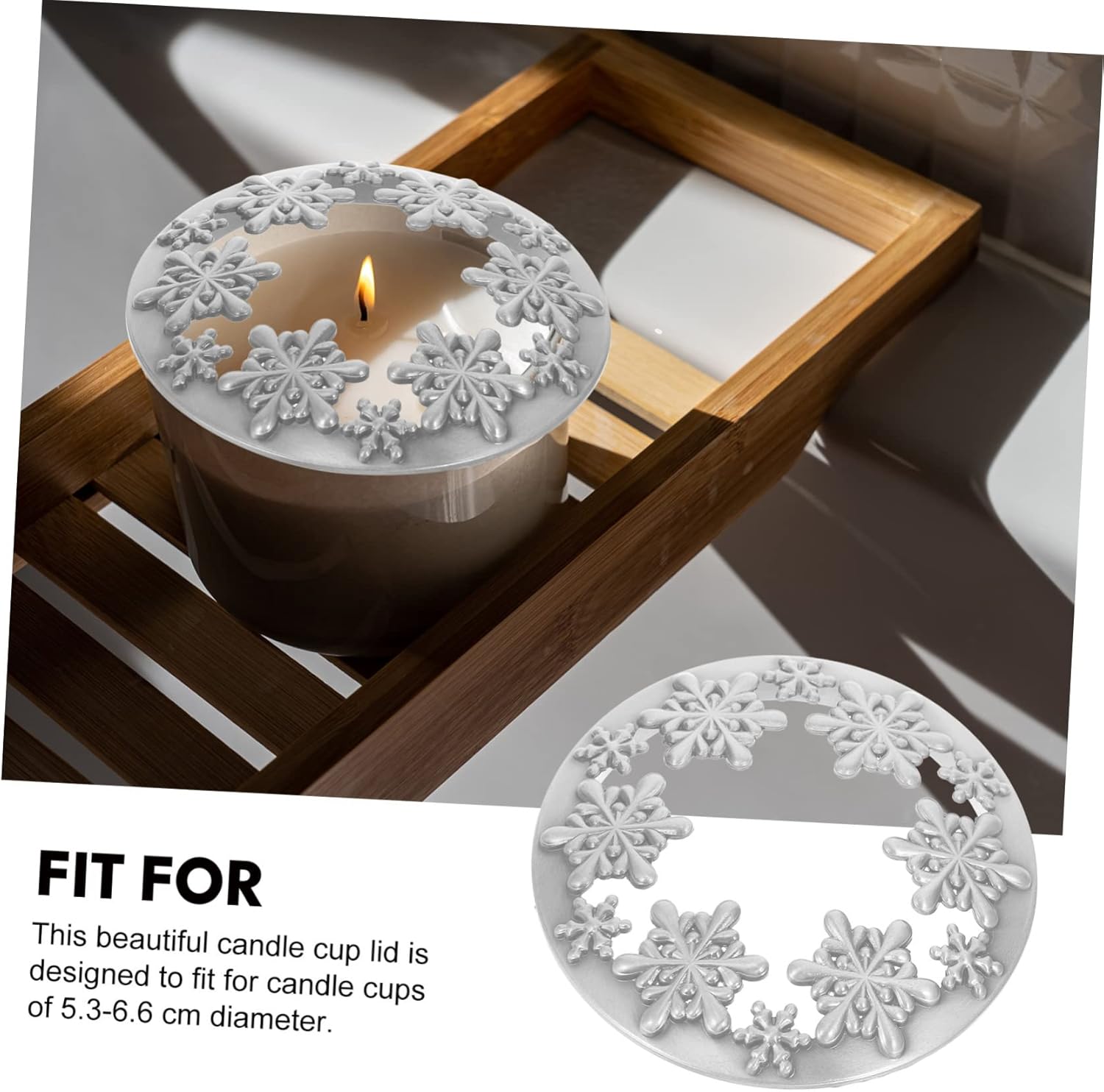 SEWACC Snowflake Candle Lid - Zinc Alloy Christmas Decor