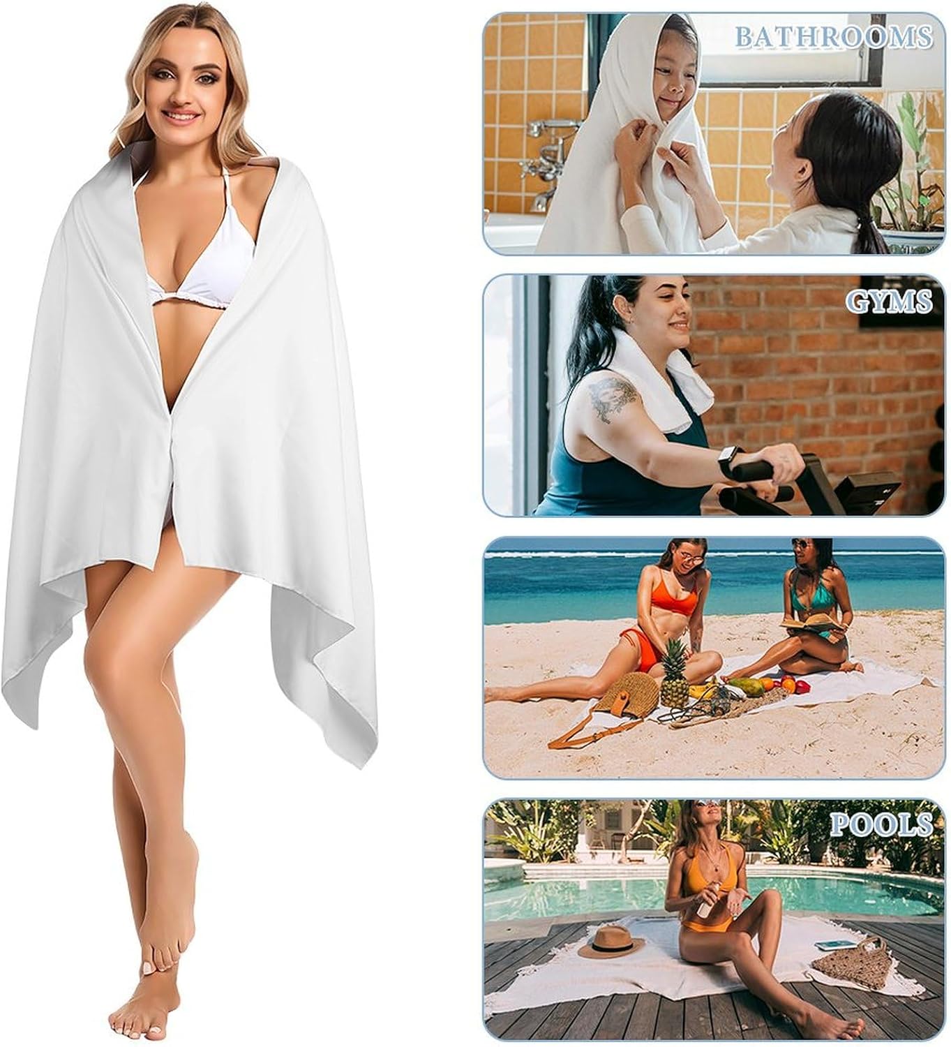 Custom Beach Towel with Photo Text Personalized