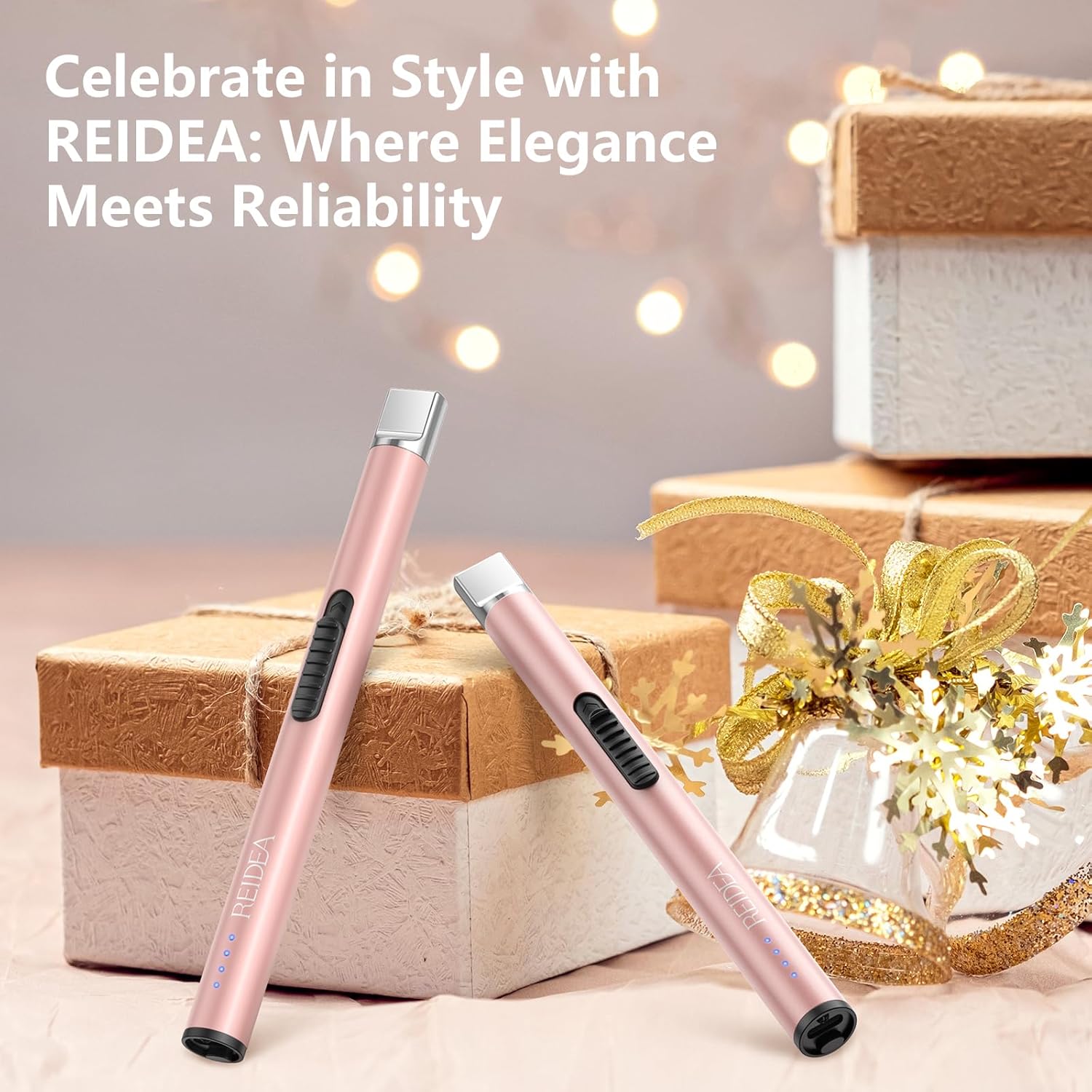 REIDEA S4 Pro Flameless Windproof Electric Lighter with LED Indicator