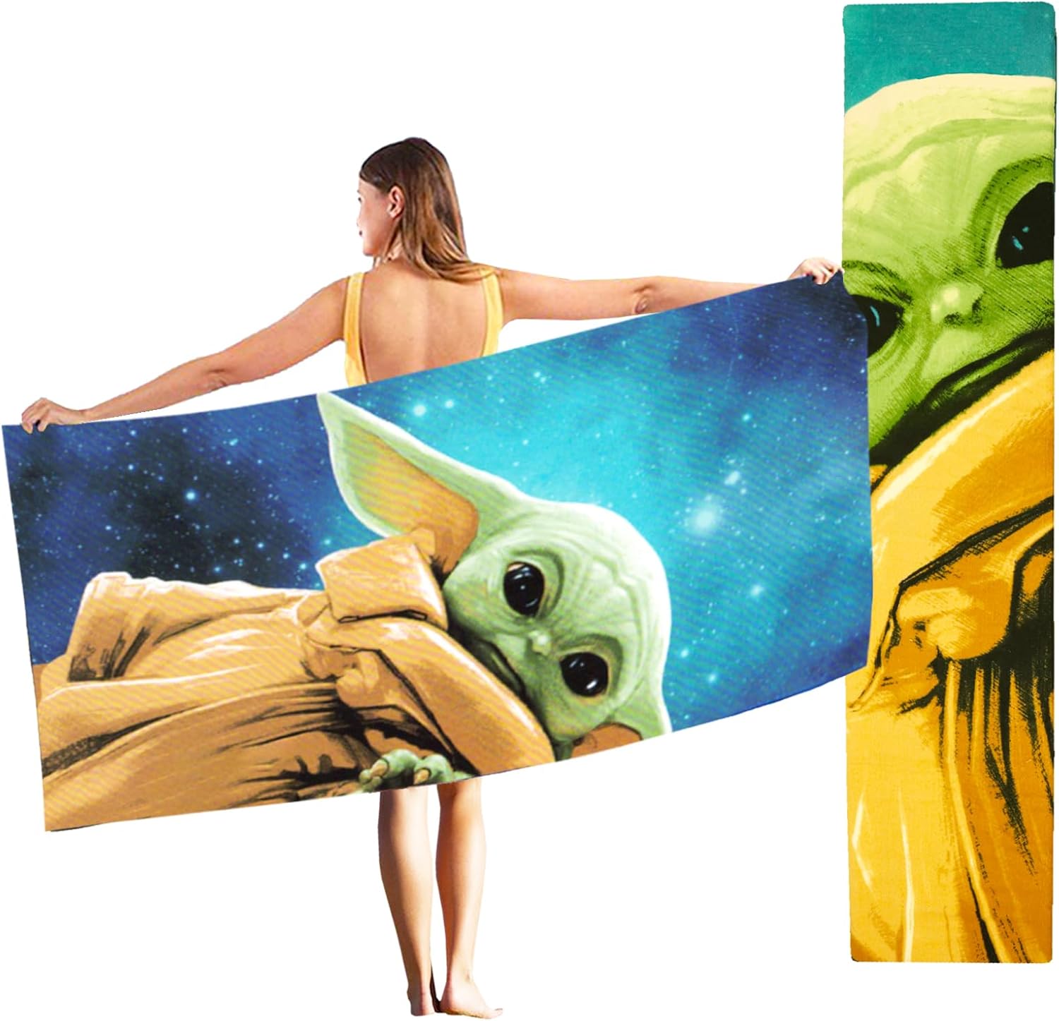 Star Wars Baby Yoda Beach Towel Set with Phone Wallet 1