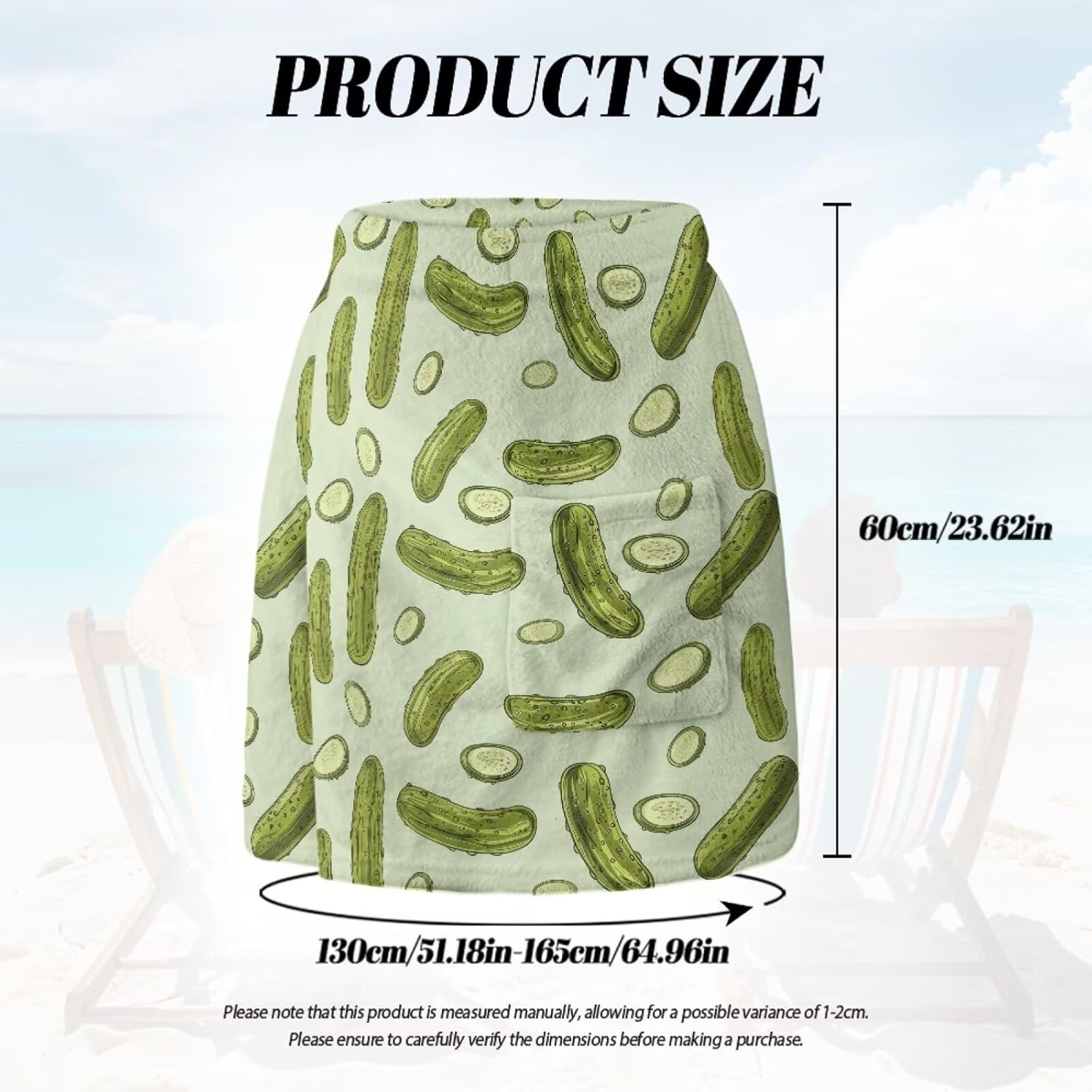 Plus Size Towel Wrap for Men with Pocket