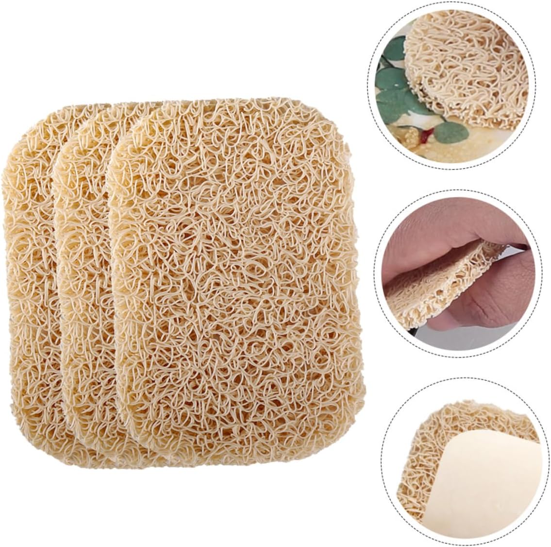 Anneome 1Set Non-PVC Soap Holder Compact Bathroom Travel Beige Dishes Easy Clean