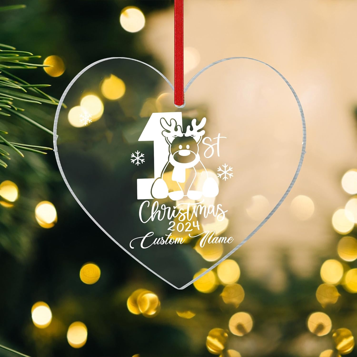 Jasilon Personalized Baby First Christmas Ornament 1