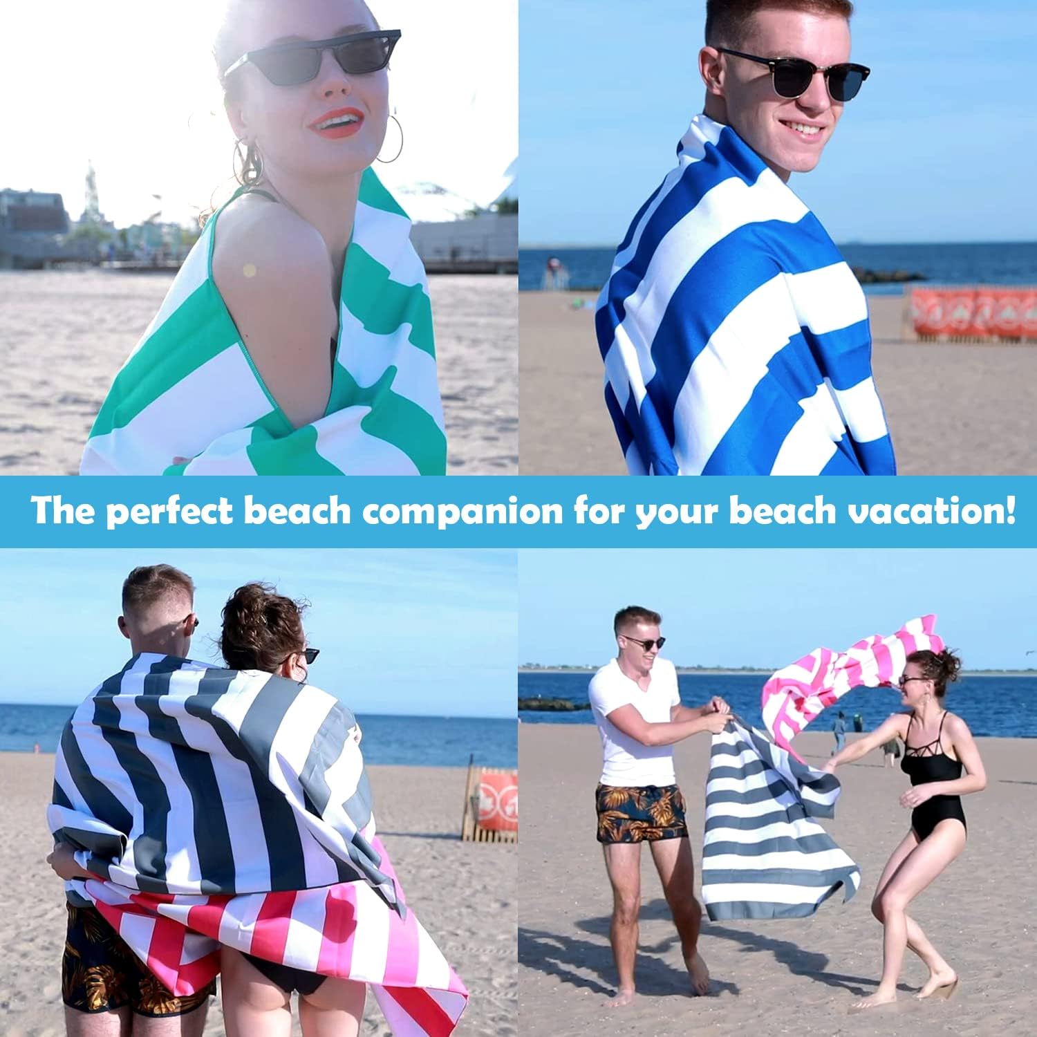 Your Choice Microfiber Quick Dry Sand-Free Beach Towel for Adults Kids