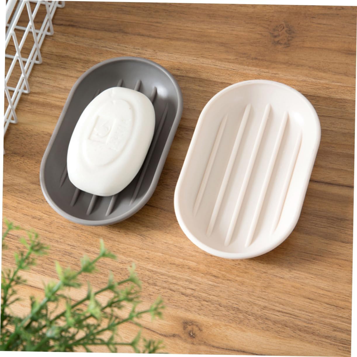 HOOTNEE Oval Soap Dish for Bathroom Shower Bathtub Kitchen
