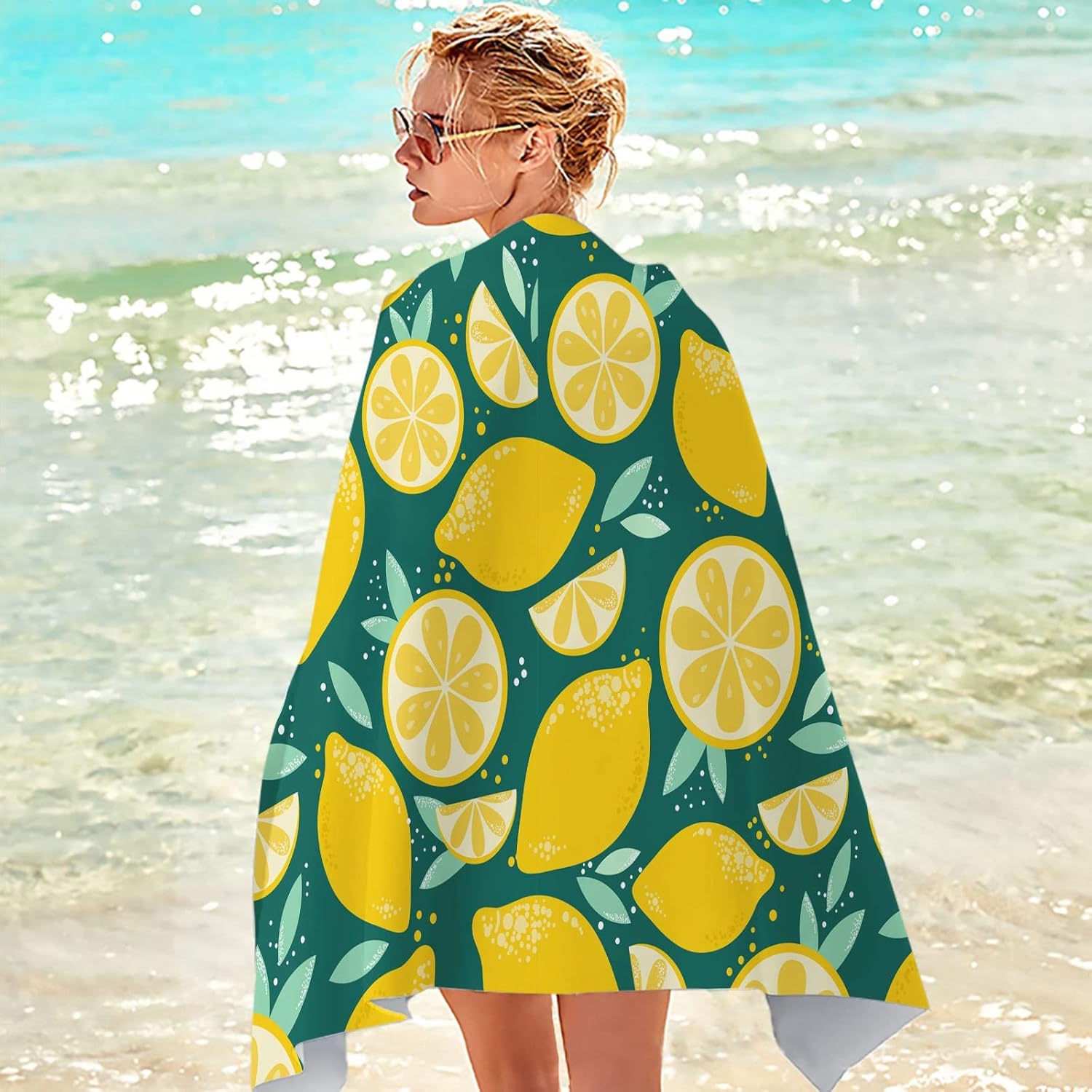 Lovskoo Microfiber Beach Towel for Adults 30x60 Inch Quick Dry Sandproof