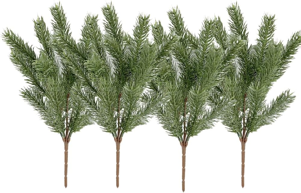 4Pcs Artificial Cedar Plants for Home Decor