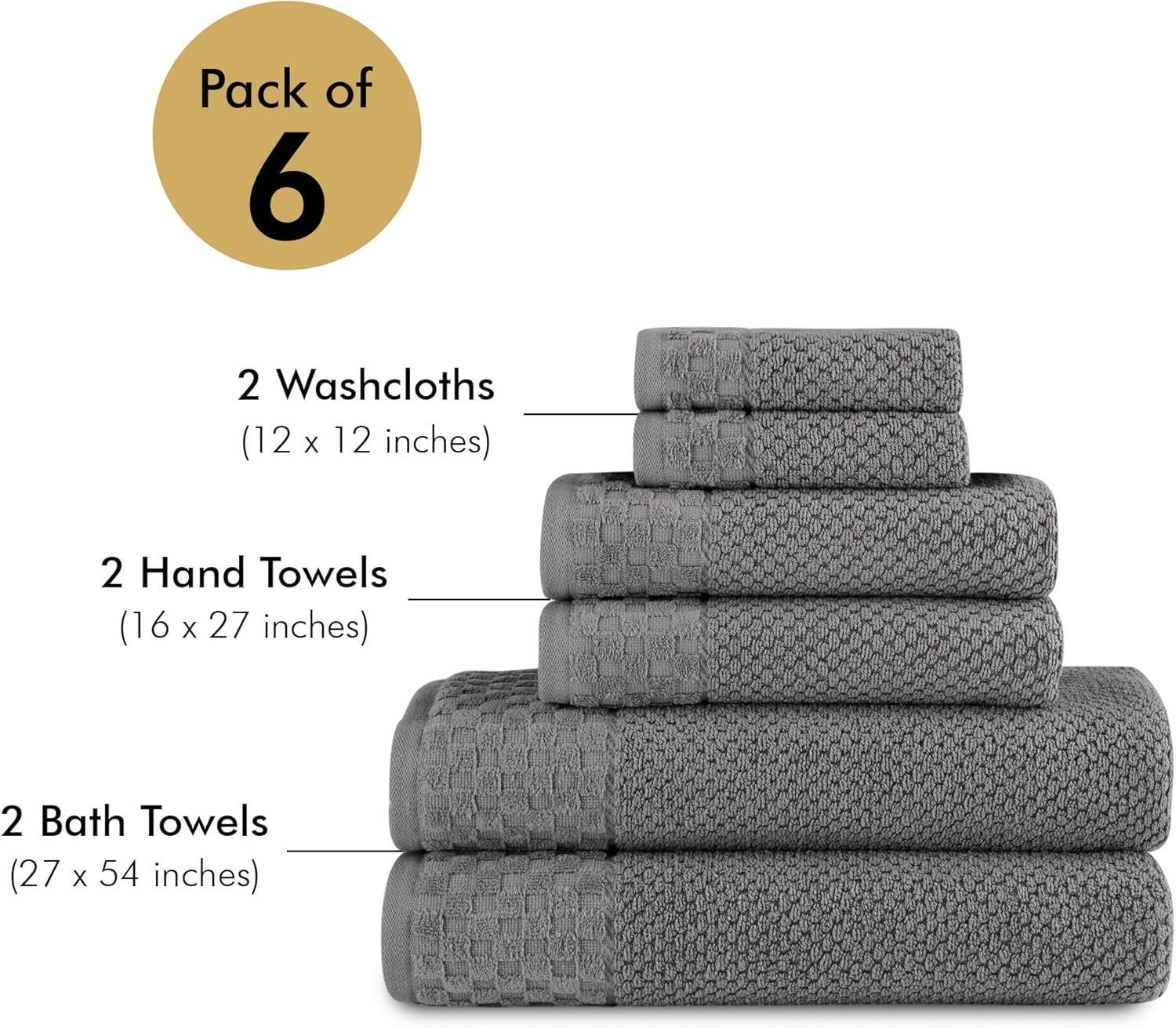 Classic Turkish Towels CTT - 6 Piece Luxury Set