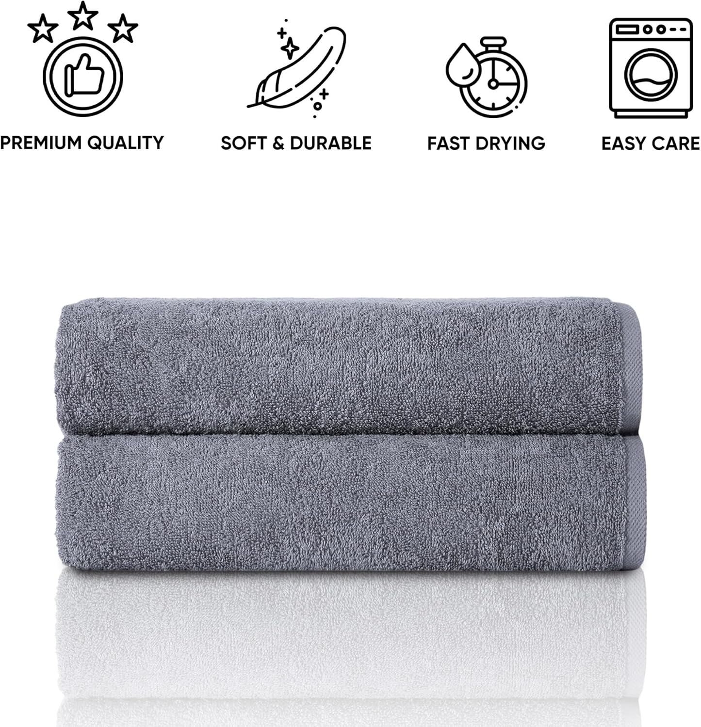 Towels Beyond 2 Piece Ultra Soft Bath Towel Set 1