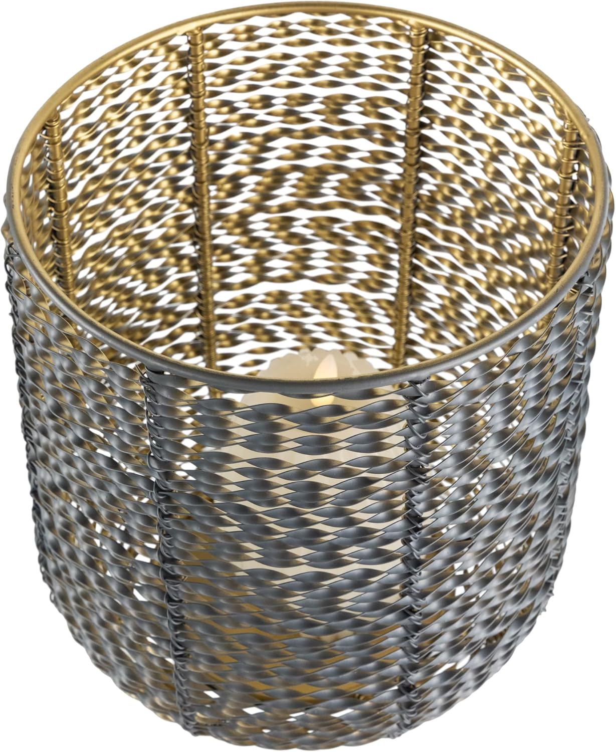 Northlight Twisted Iron Candle Holder Set - Gray Gold