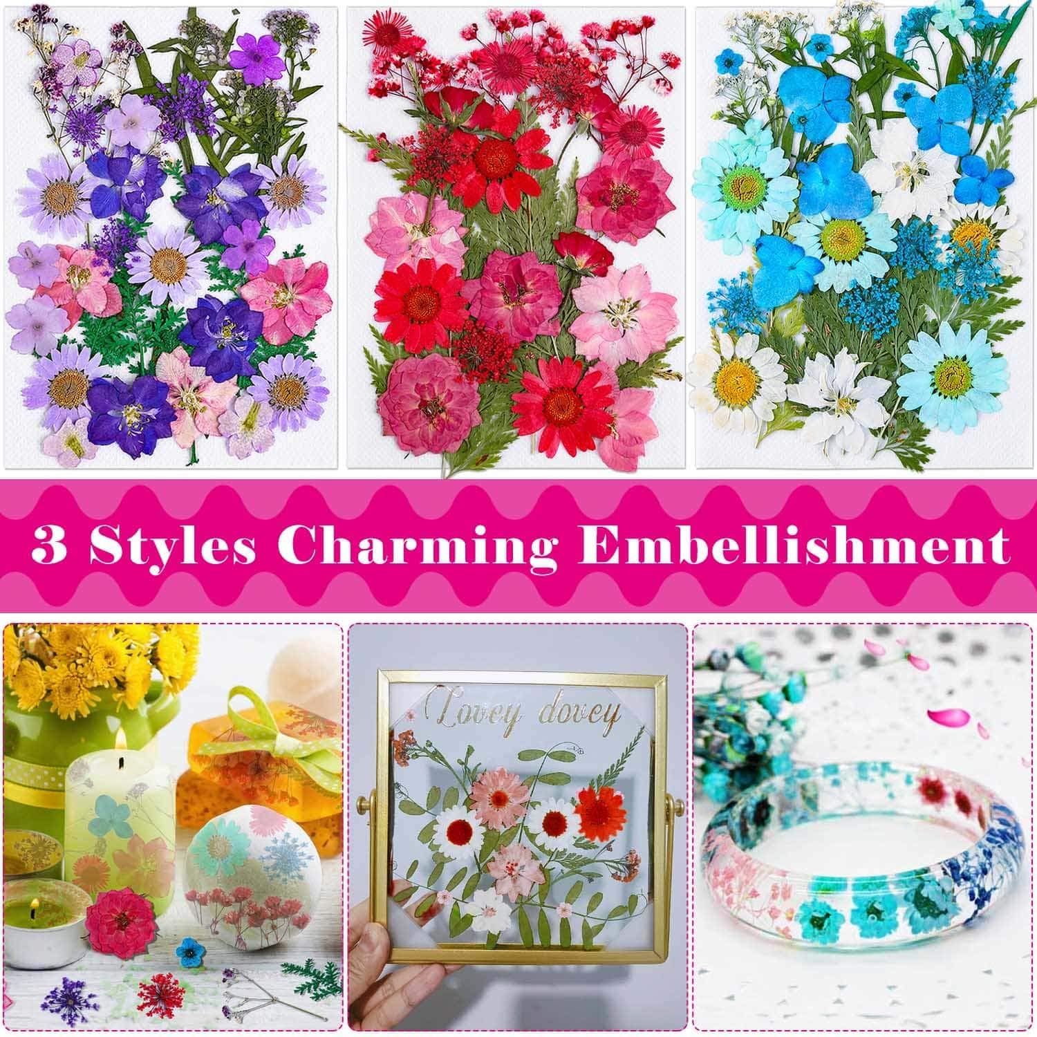 Thrilez 100Pcs Dried Flowers for Resin Crafts and DIY