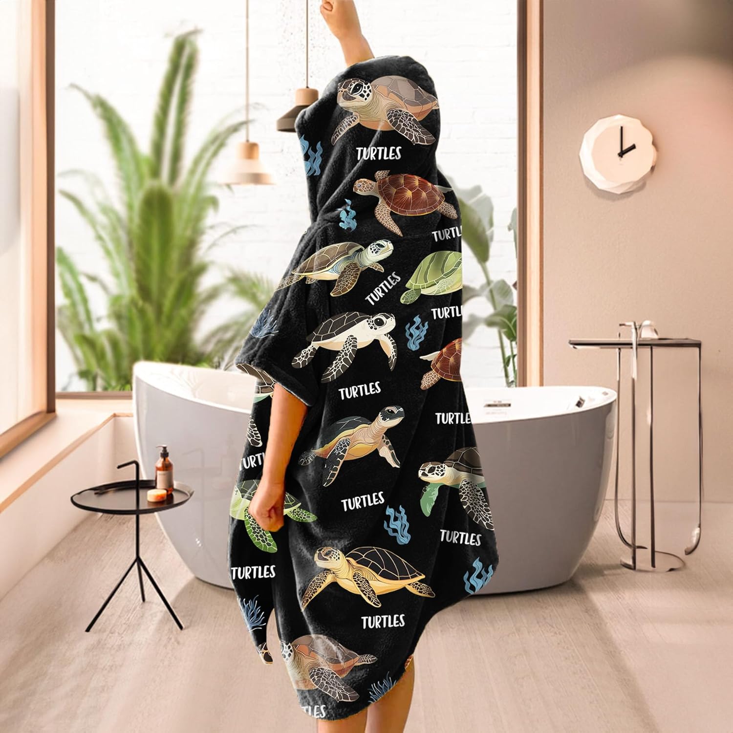Turtle Hooded Towel - 35 x 60 Soft Cotton Beach Towel
