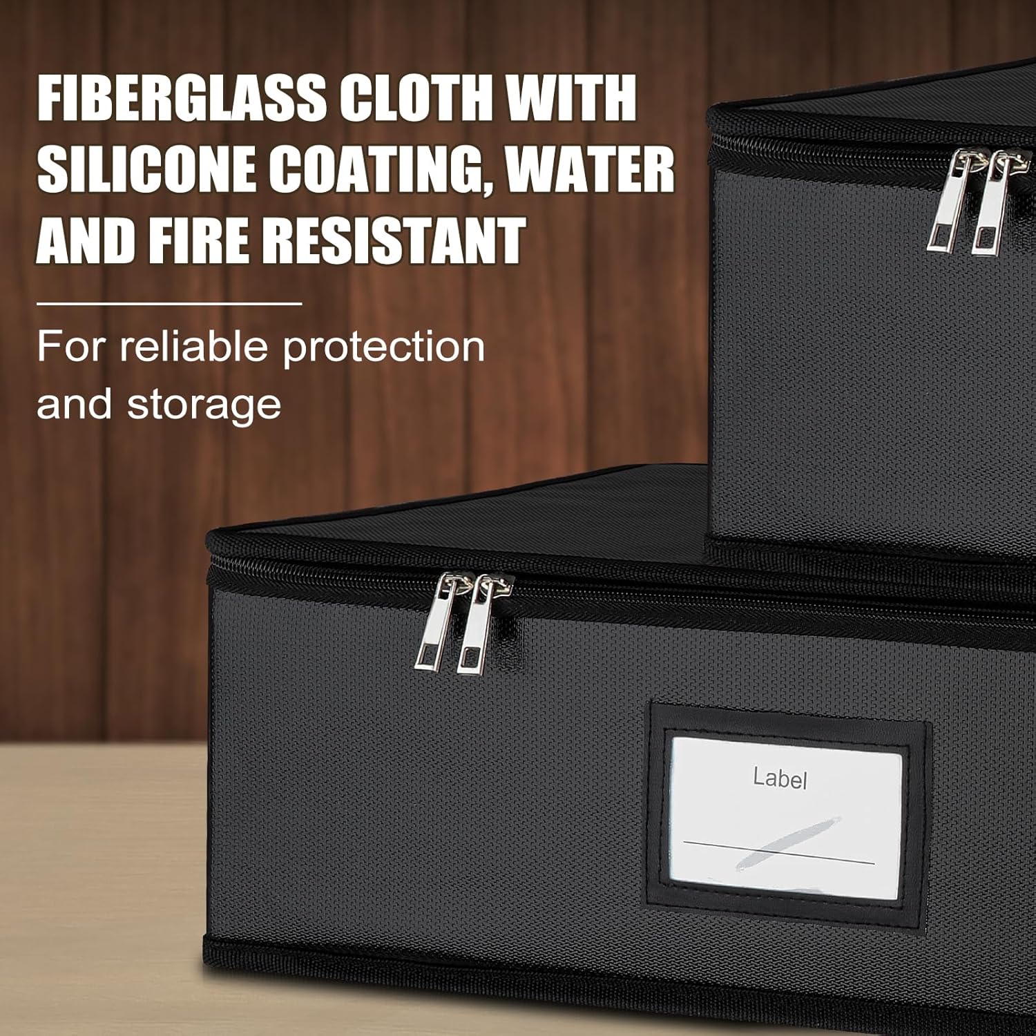 Fireproof Candle Storage Box with Dividers and Ziplock Bags 1