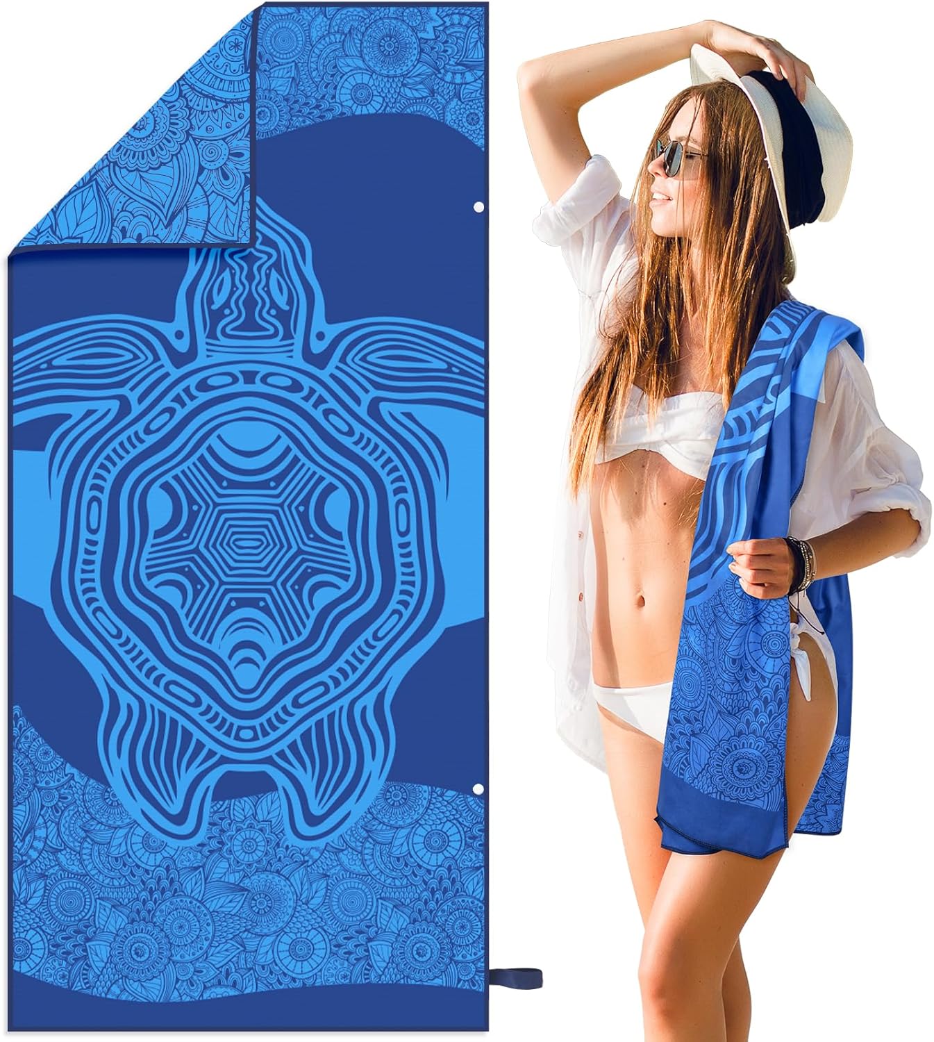 MaciRept Microfiber Beach Towel - Sand Free Quick Dry 1