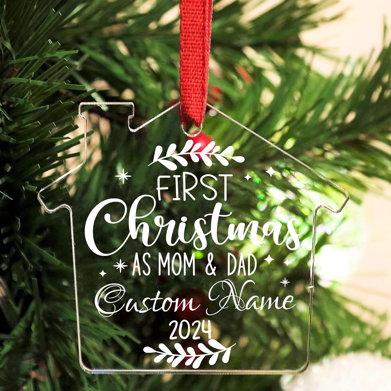 Personalized Babys First Christmas Acrylic Ornament 1