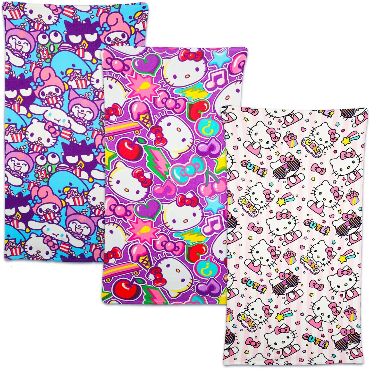 Hello Kitty Beach Towel 3 Pack Set for Kids 1