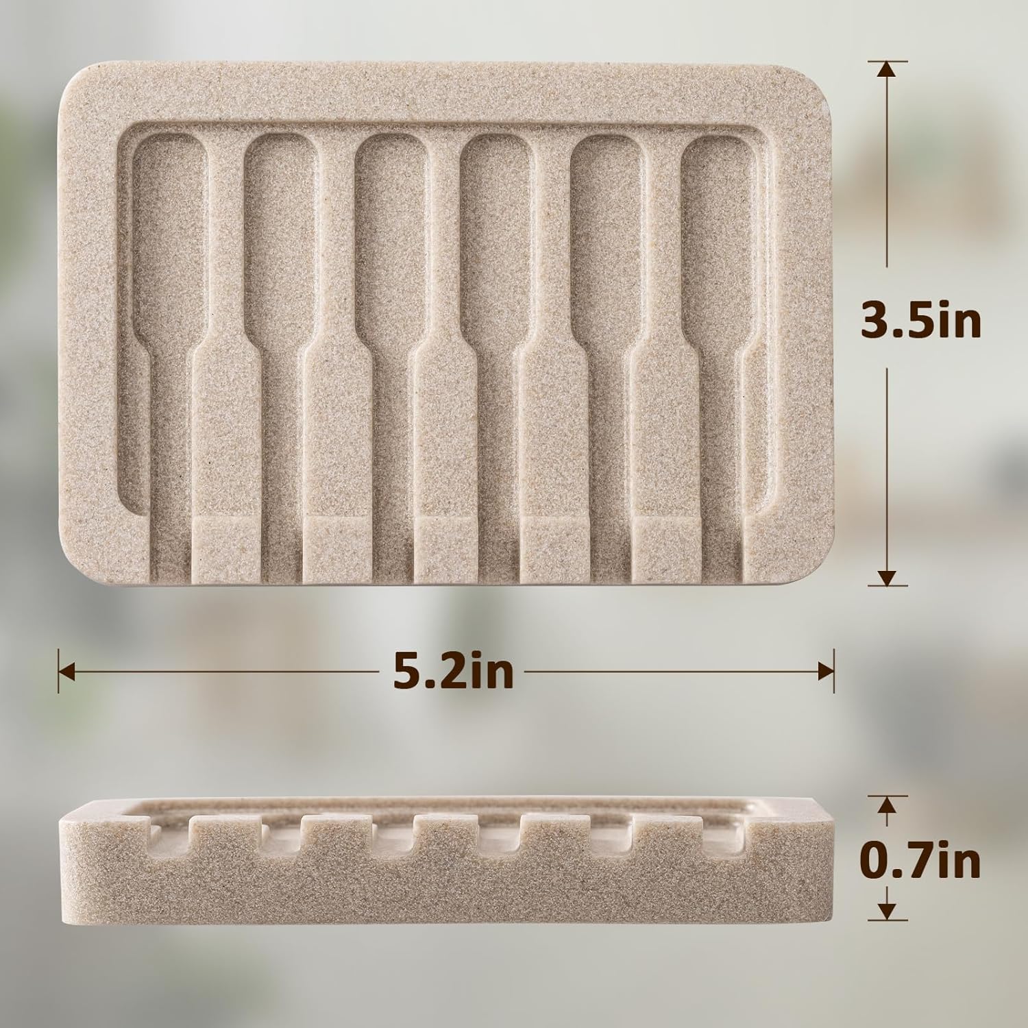 UHEY HOME Soap Dish Resin Bar Holder for Bathroom and Kitchen