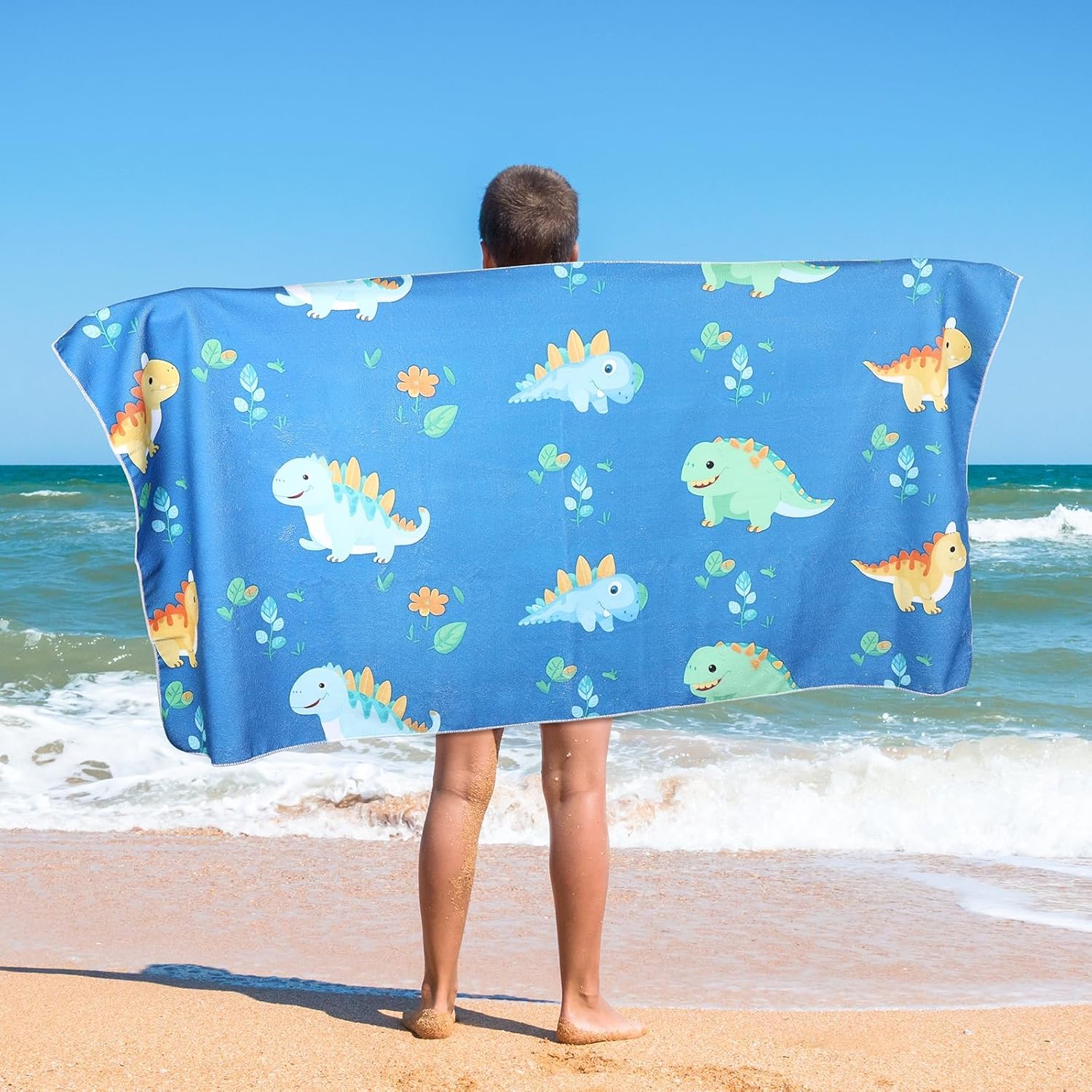 Cumule 60X 30 Dinosaur Beach Towel for Kids