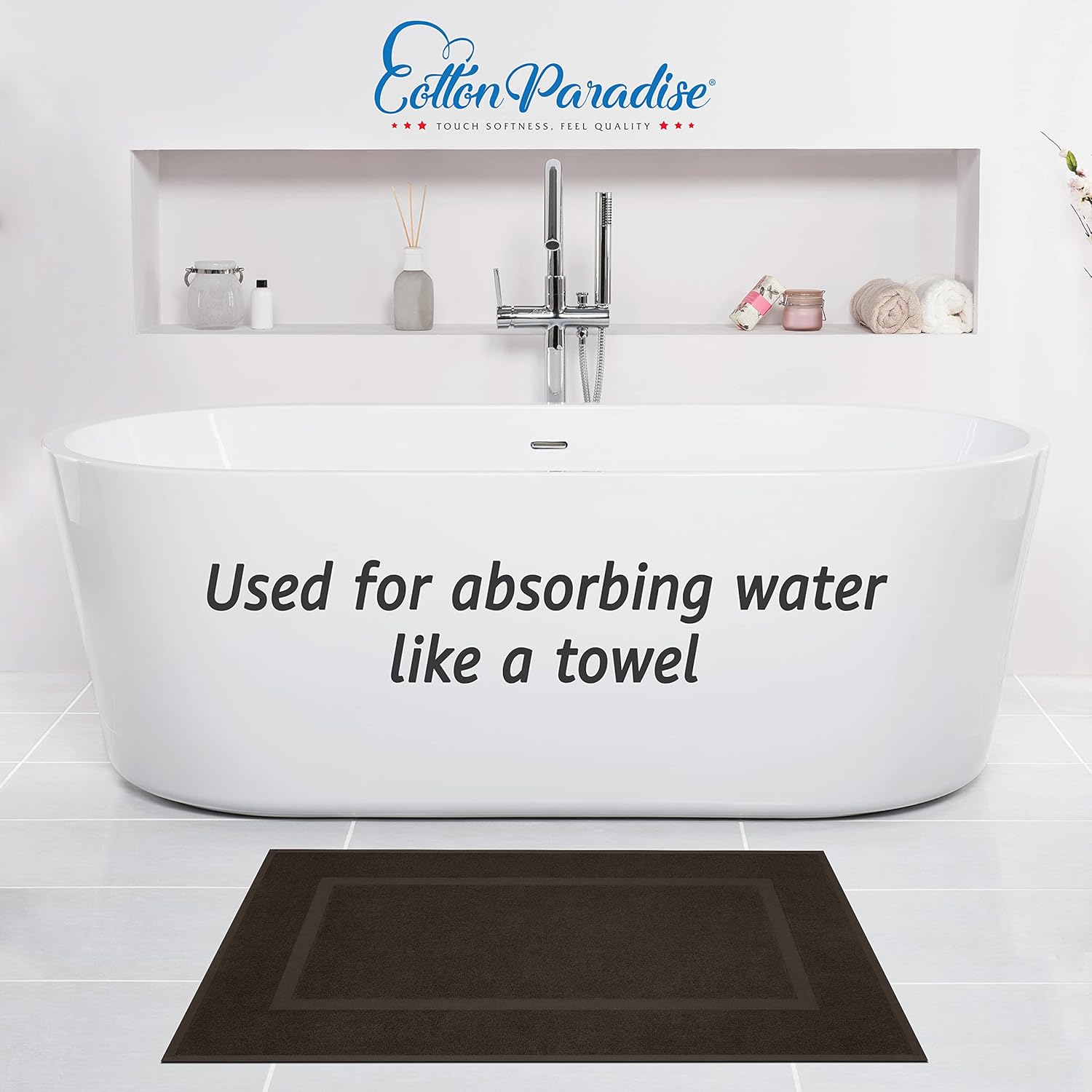 Cotton Paradise 100 Cotton Bath Mats Set of 2