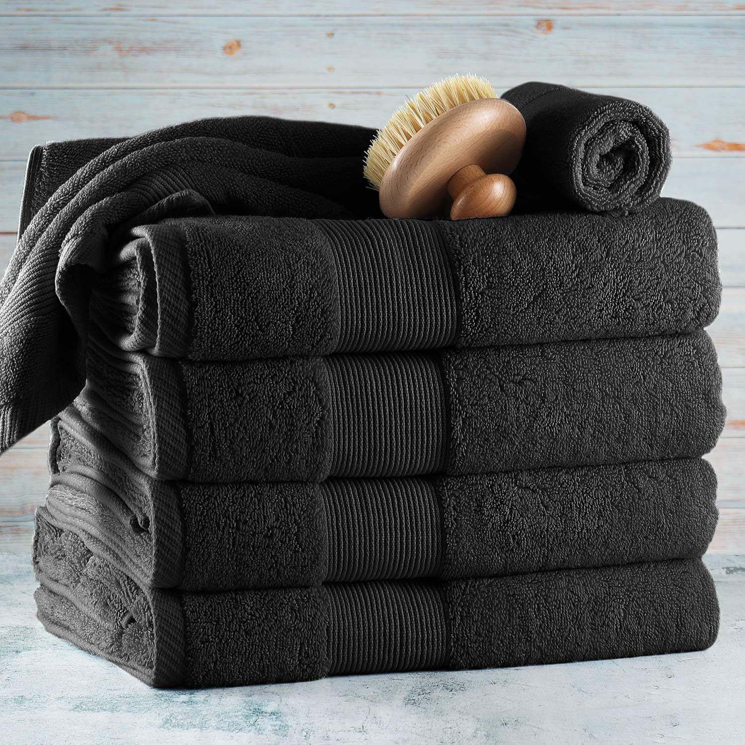 Hearth Harbor Bath Towel Set of 6 - Ultra Soft 700 GSM Cotton