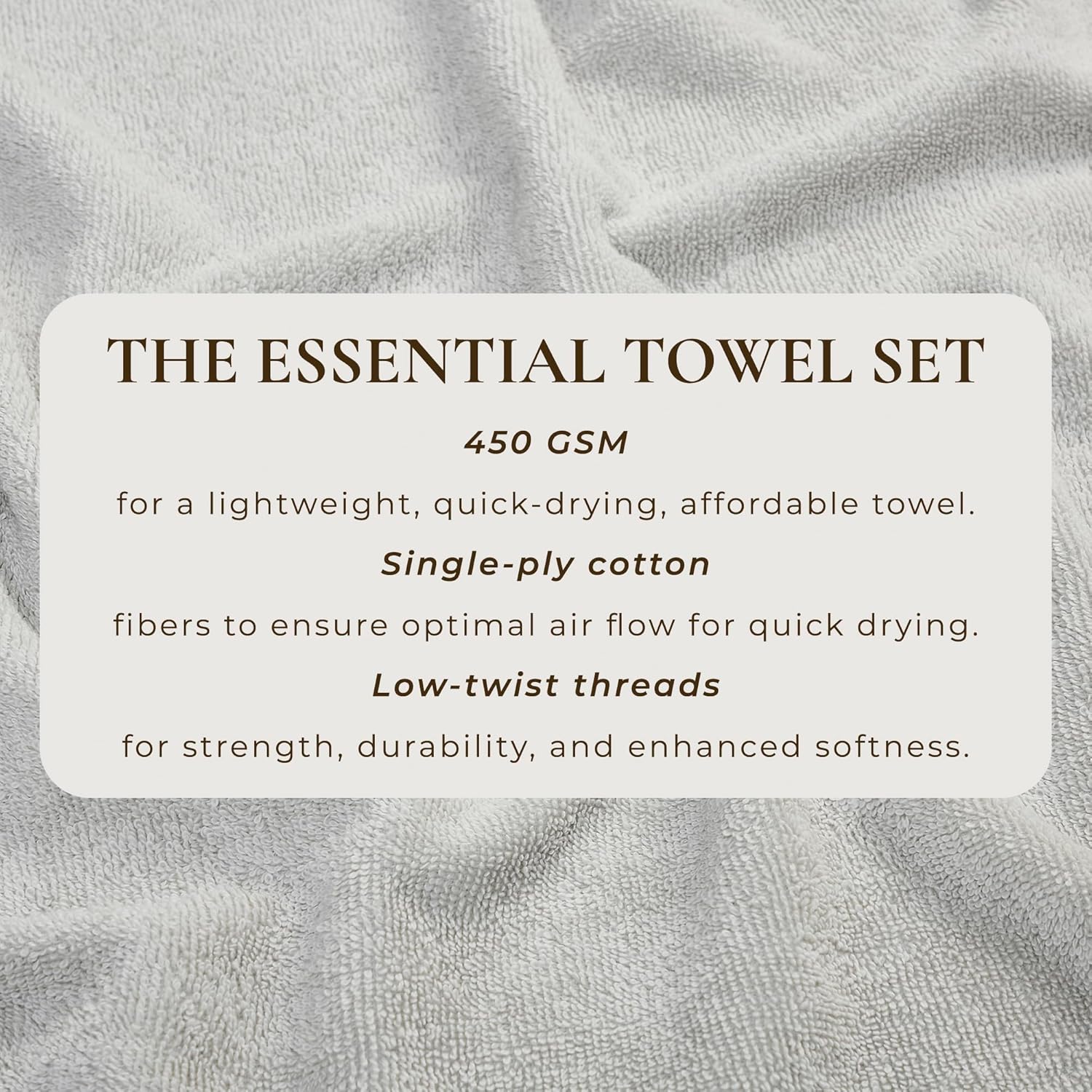 Great Bay Home Light Grey Bath Towel Set 6 Piece 1