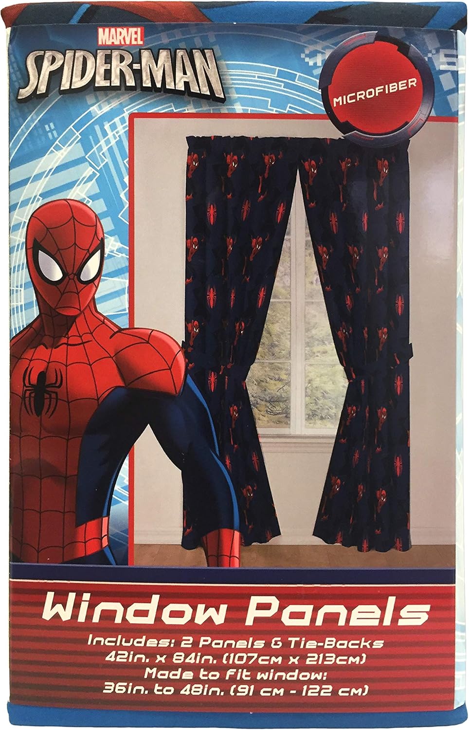 Jay Franco Marvel Spiderman Curtain Panels 4 Piece Set 1