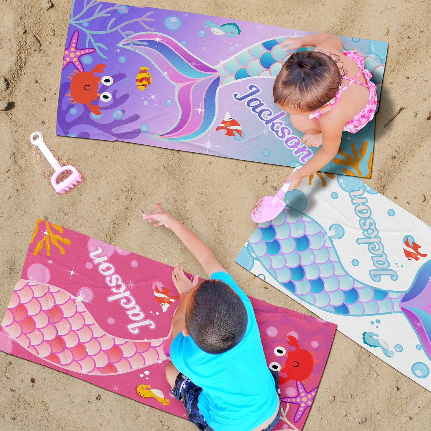 Personalized Beach Towels with Names for Kids 1