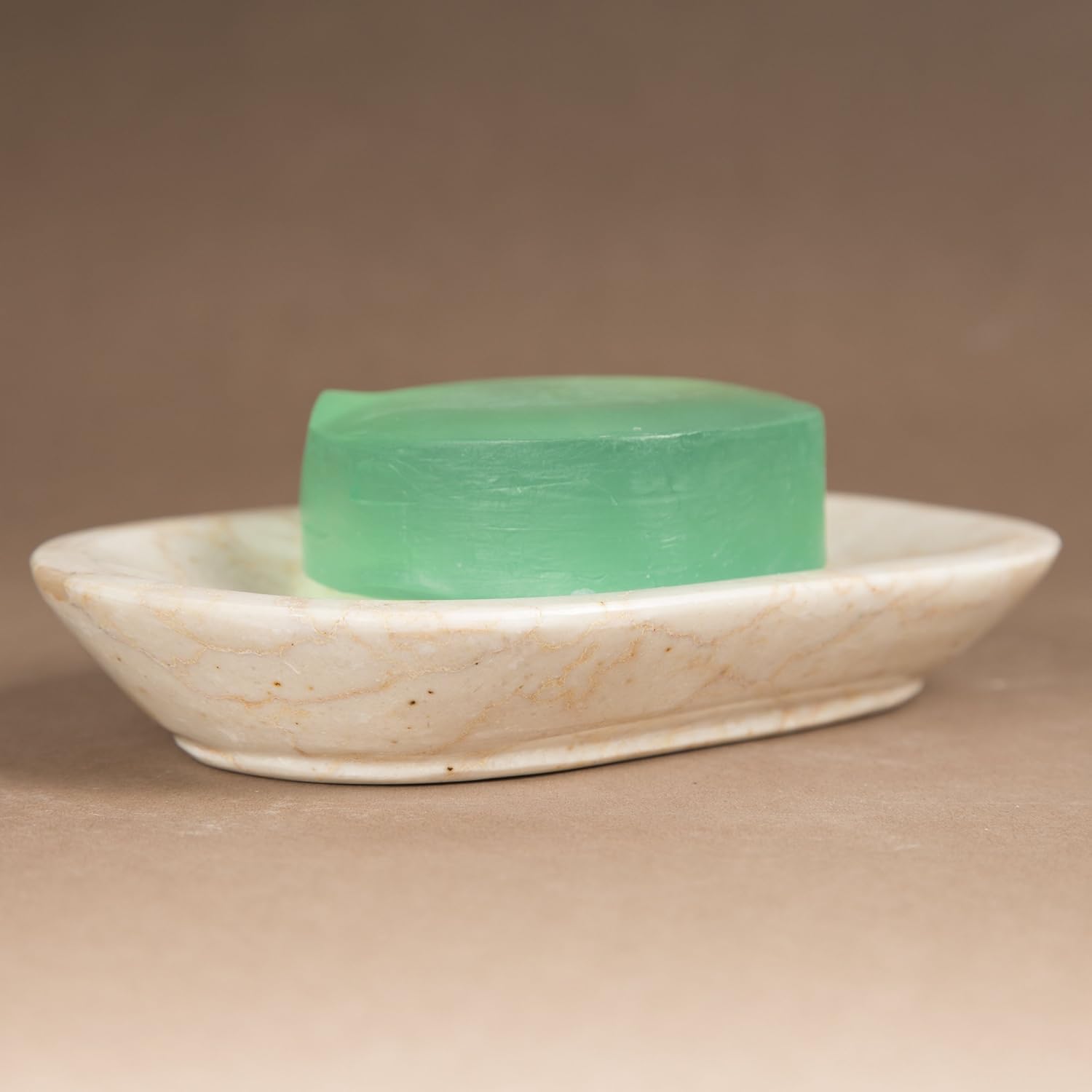 Creative Home Natural Champagne Marble Soap Dish Holder