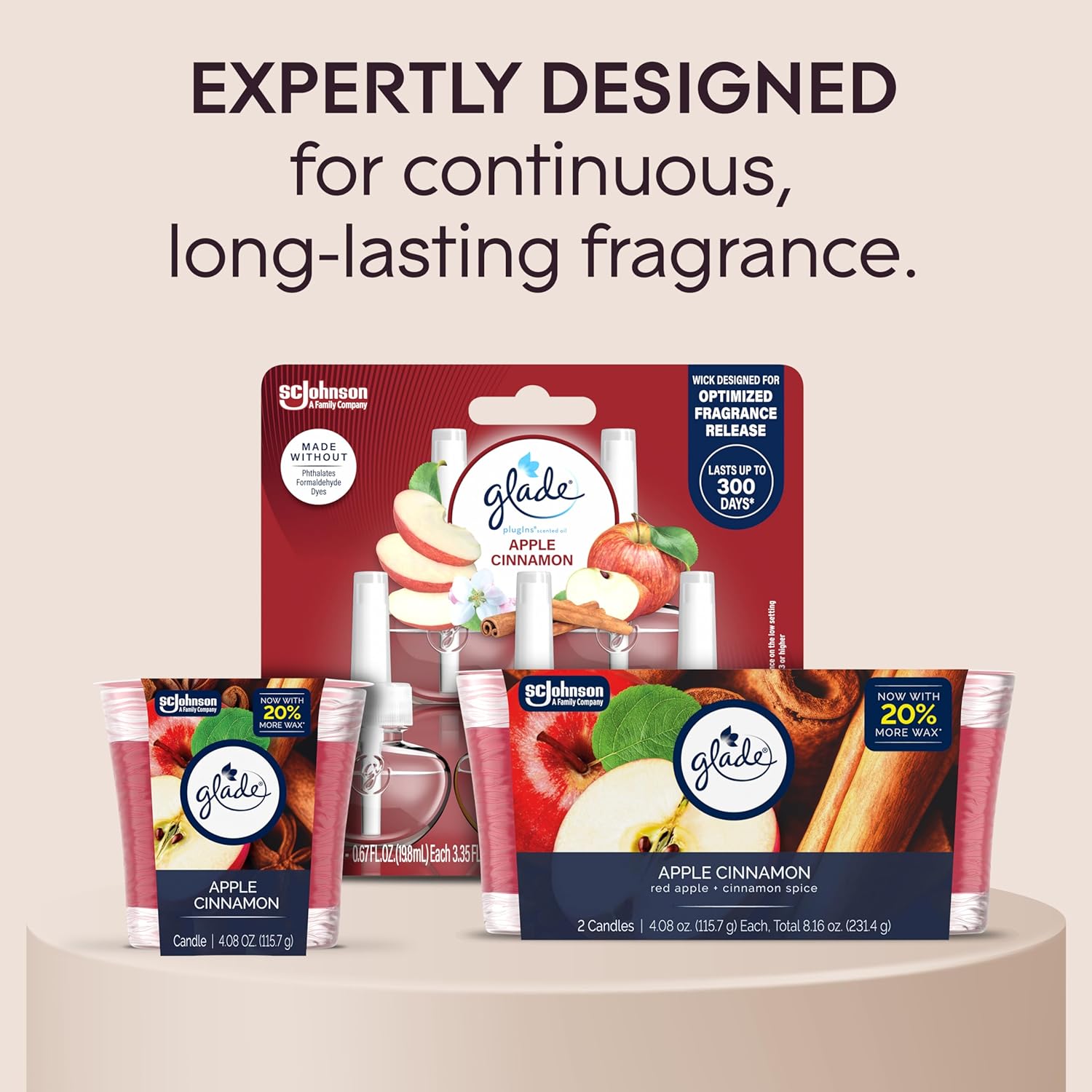 Glade Apple Cinnamon Jar Candle 2 Count
