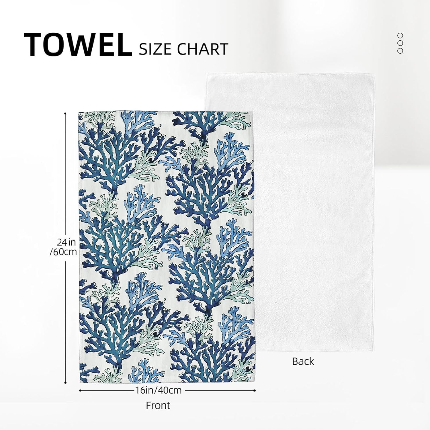 OFIRD Coastal Blue Dish Towels 16x24 Inches Pack of 2